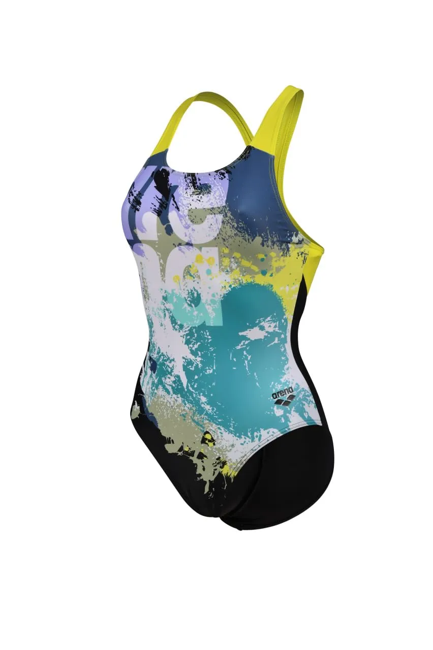 arena-women-s-waves-breaking-swimsuit-v-back-costume-intero-donna image 1