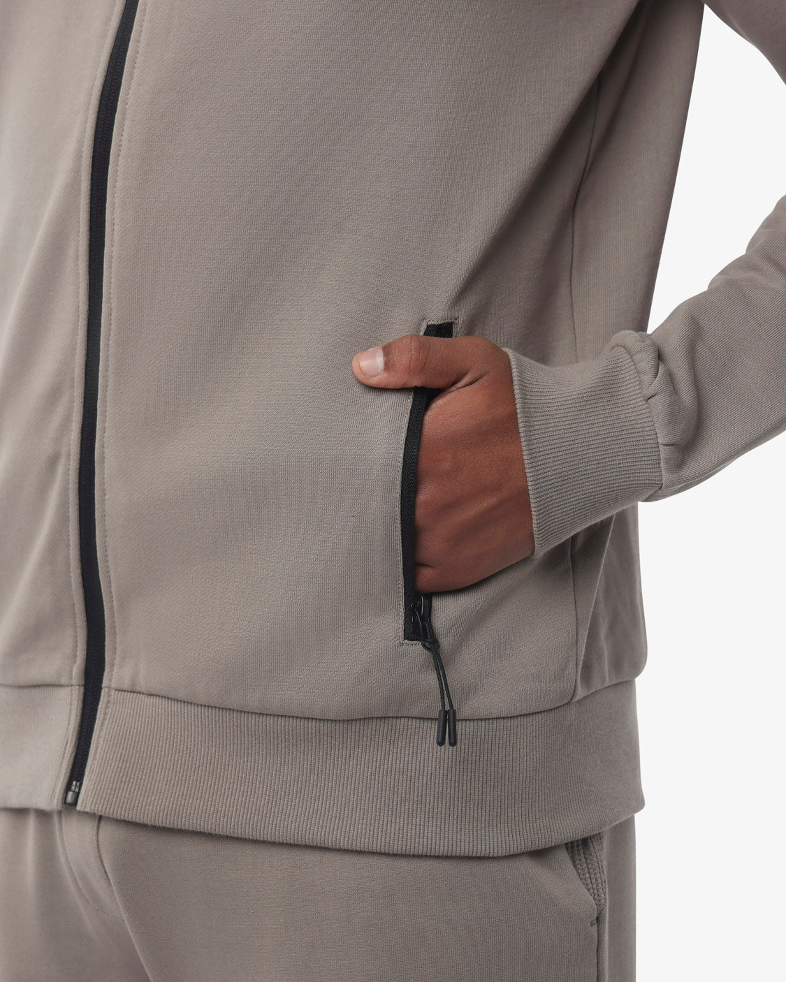 jaked-felpa-full-zip-cappuccio-kotton-mix-felpa-uomo-in-cotone-con-inserti-in-re image 4