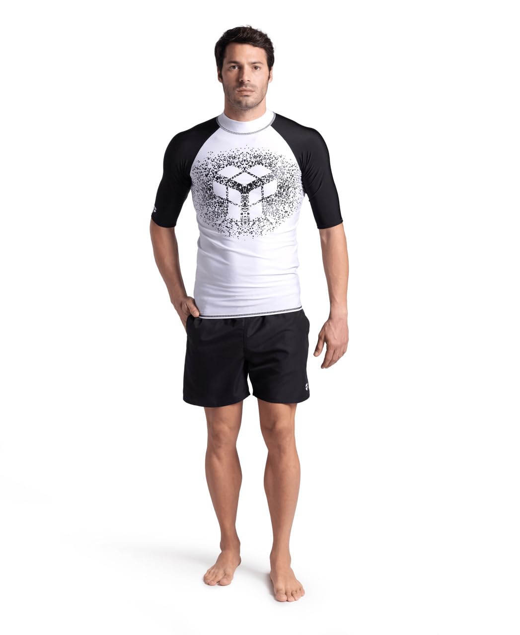 arena-uomo-rash-vest-s-s-graphic-maglia-protezione-solare-da-nuoto image 3