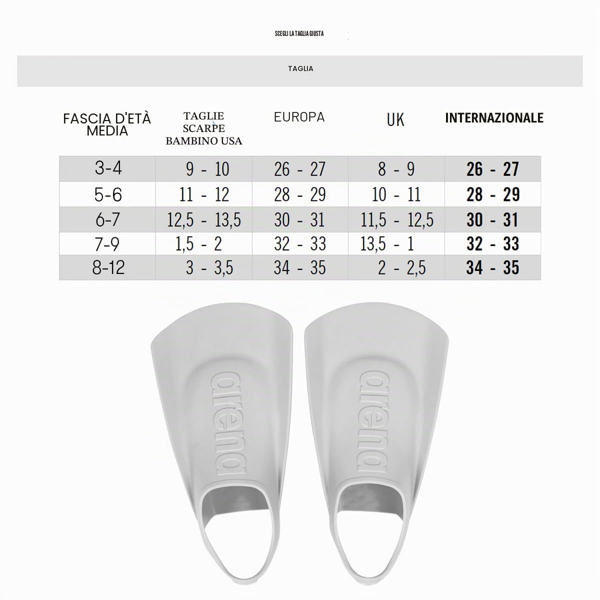 arena-kids-junior-swim-fin-pinne-da-nuoto-per-bambini image 2