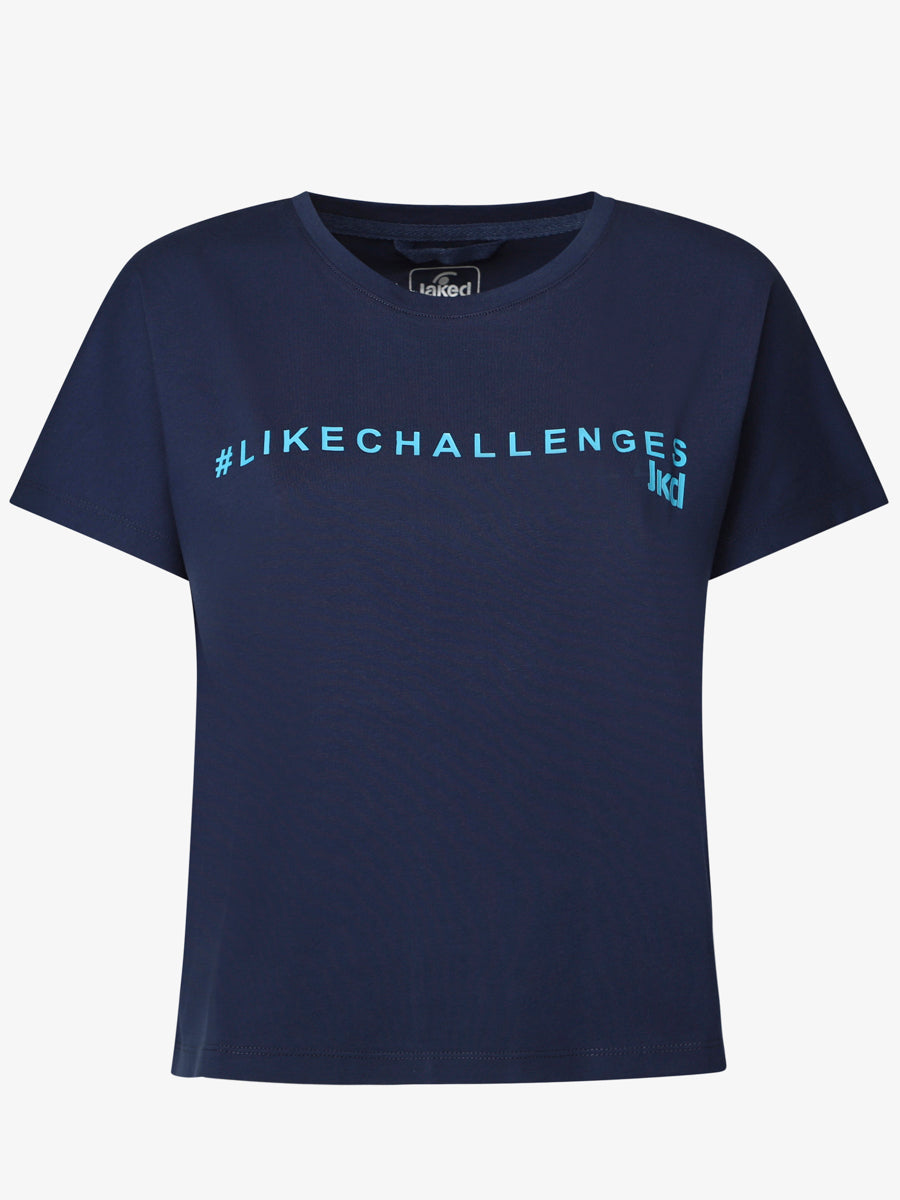 jaked-t-shirt-sportswear-challenges-donna-manica-corta-girocollo-in-cotone image 1