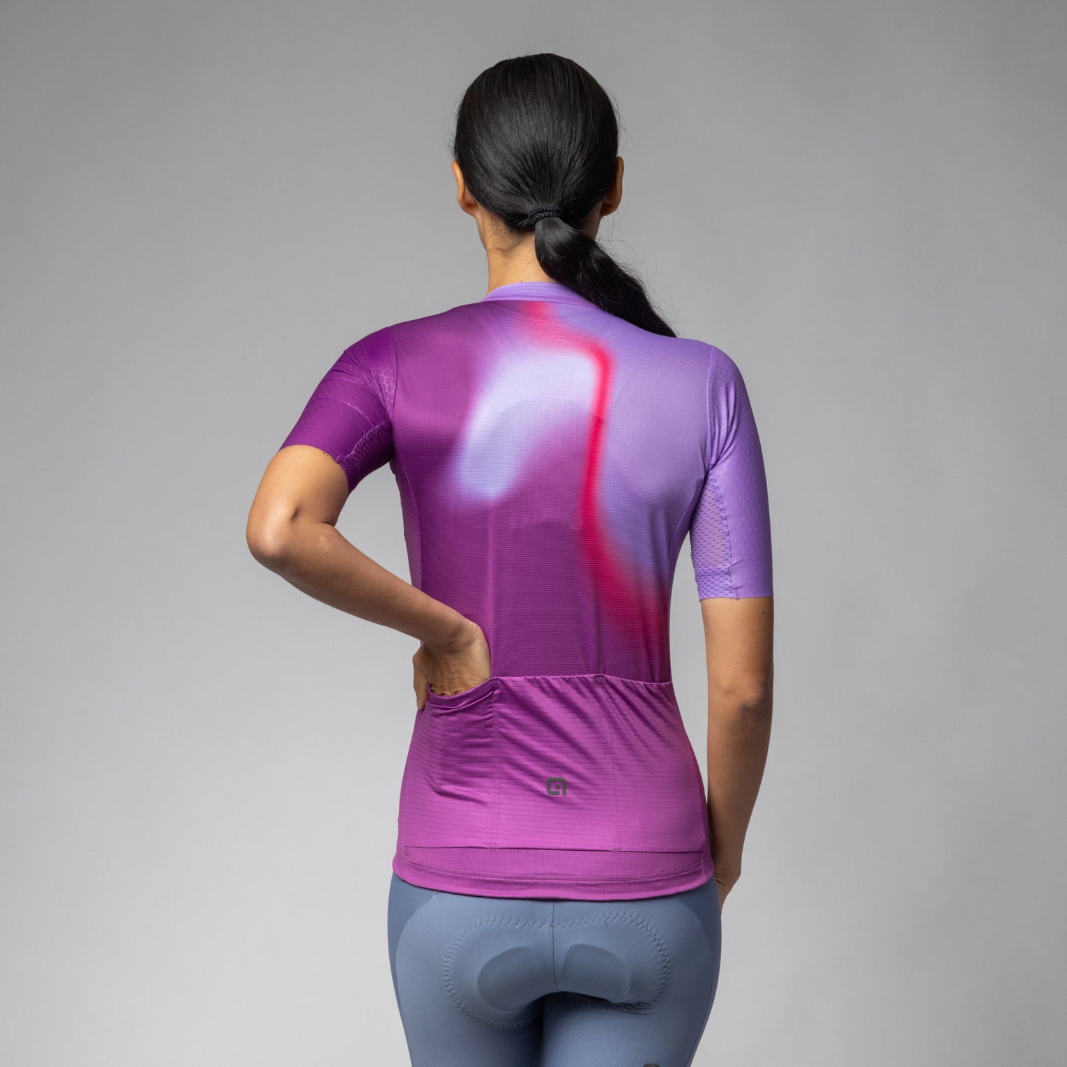 al-cycling-maglia-manica-corta-donna-flash-maglia-ciclismo-donna-110-g-con-body- image 2