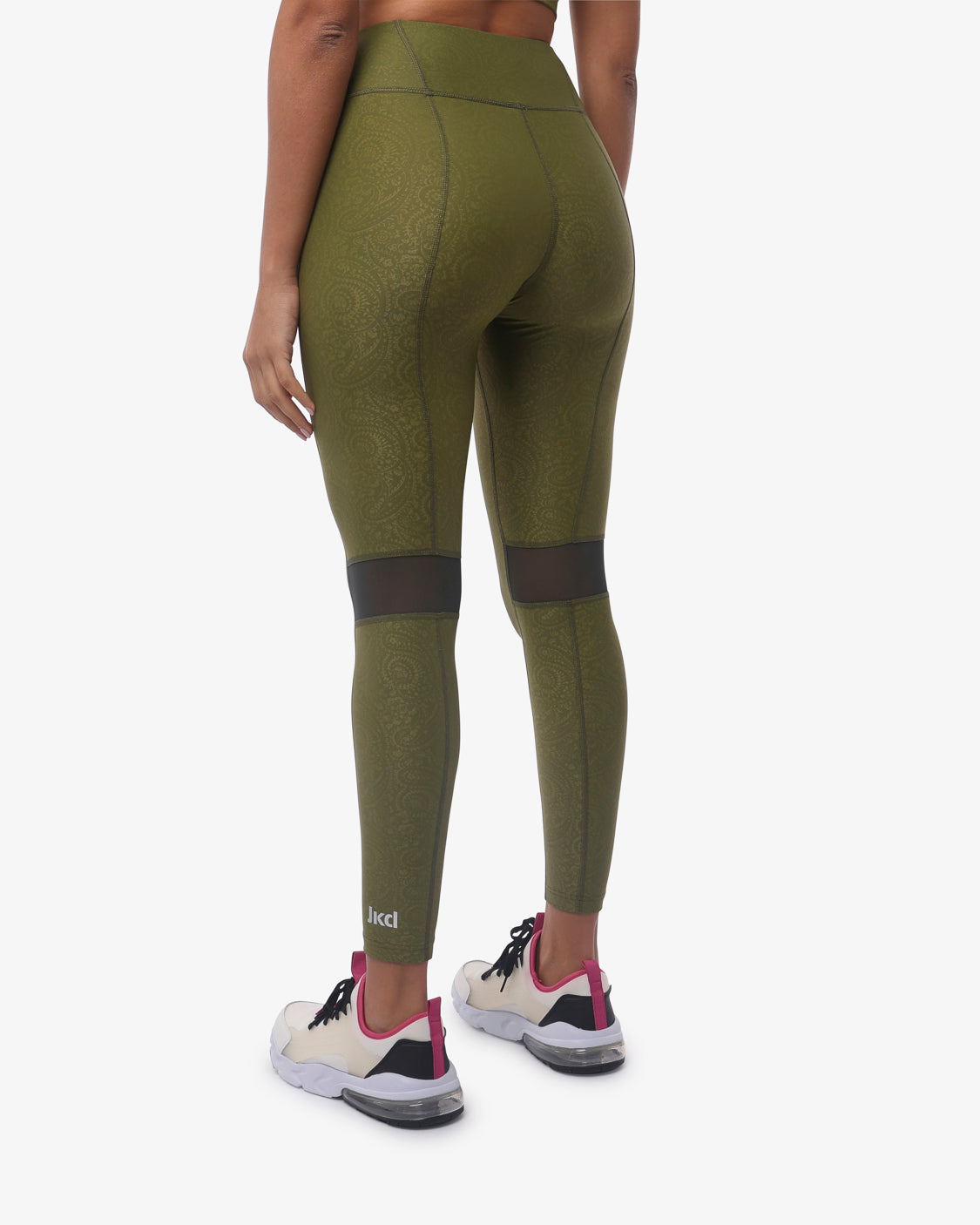 leggings-jaked-activewear-cachewire-donna-stampa-con-bustino-in-vita-tinta-unita image 3