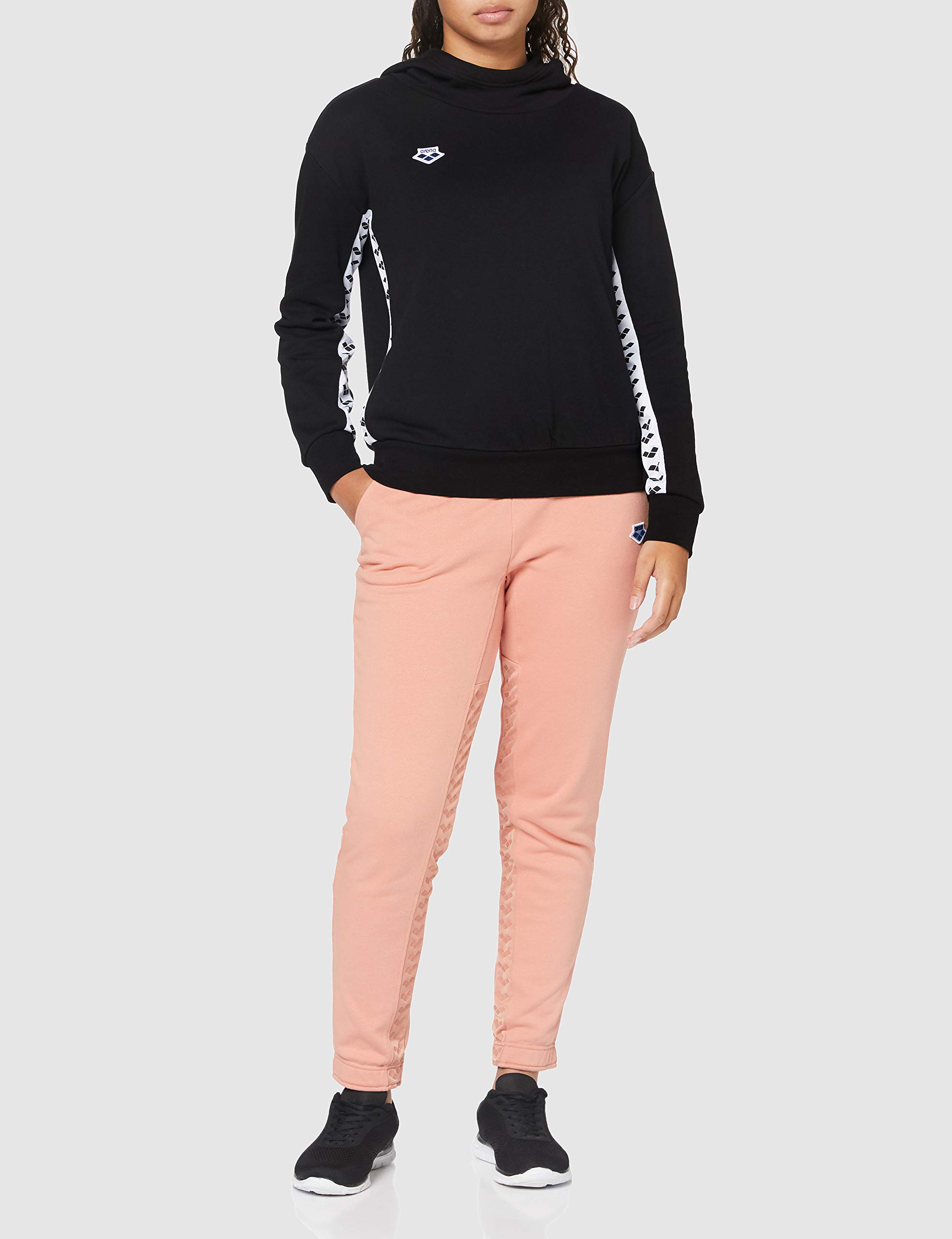 arena-felpa-con-cappuccio-team-hoodie-donna-stile-streetwear-retr-cotone-felpato image 2
