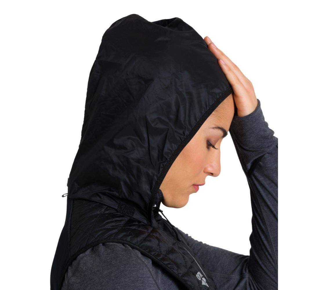 arena-w-padded-gilet-jacket-gilet-antivento-donna-imbottito-con-cappuccio-nero-t image 5