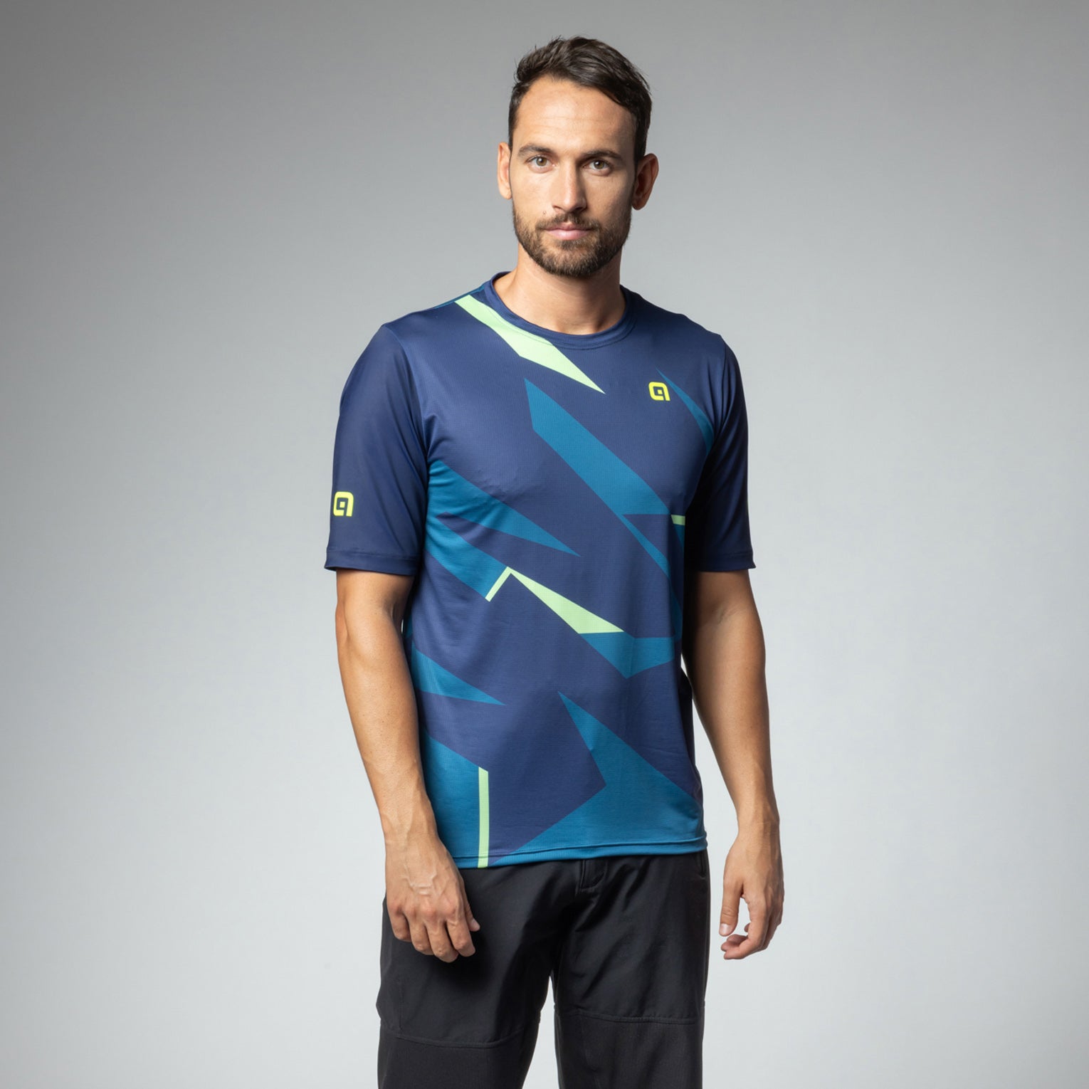 al-cycling-maglia-manica-corta-uomo-omega-jersey-mtb-off-road-in-tessuto-air-dot image 1