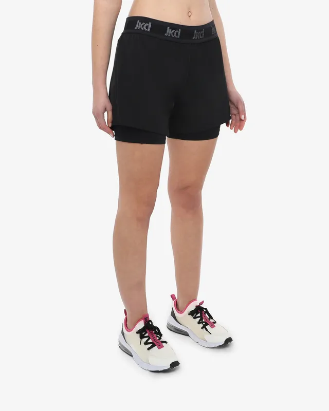 jaked-shorts-2-in-1-silhouette-donna-pantaloncini-sportivi-traspiranti-per-fitne image 1
