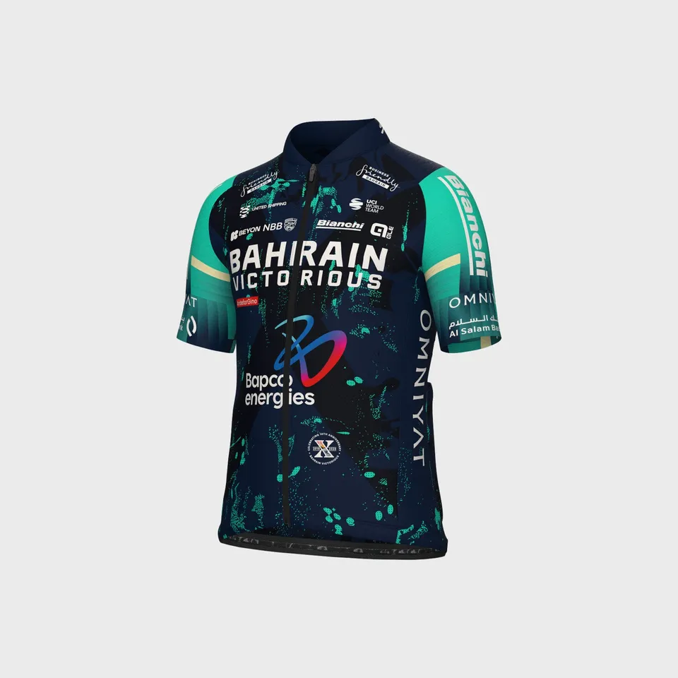 al-cycling-maglia-manica-corta-bambino-bahrain-victorious-jersey-ufficiale-pro-t image 1