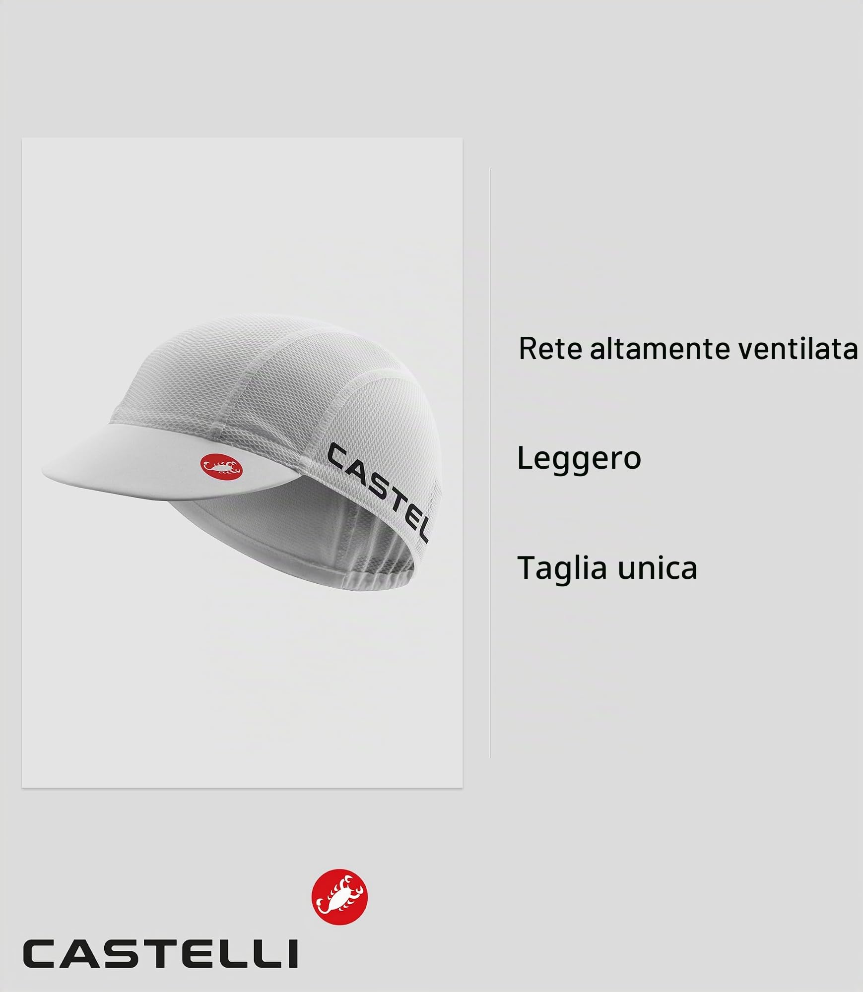 castelli-a-c-3-cycling-cap-cappellino-da-ciclismo-unisex-traspirante image 2