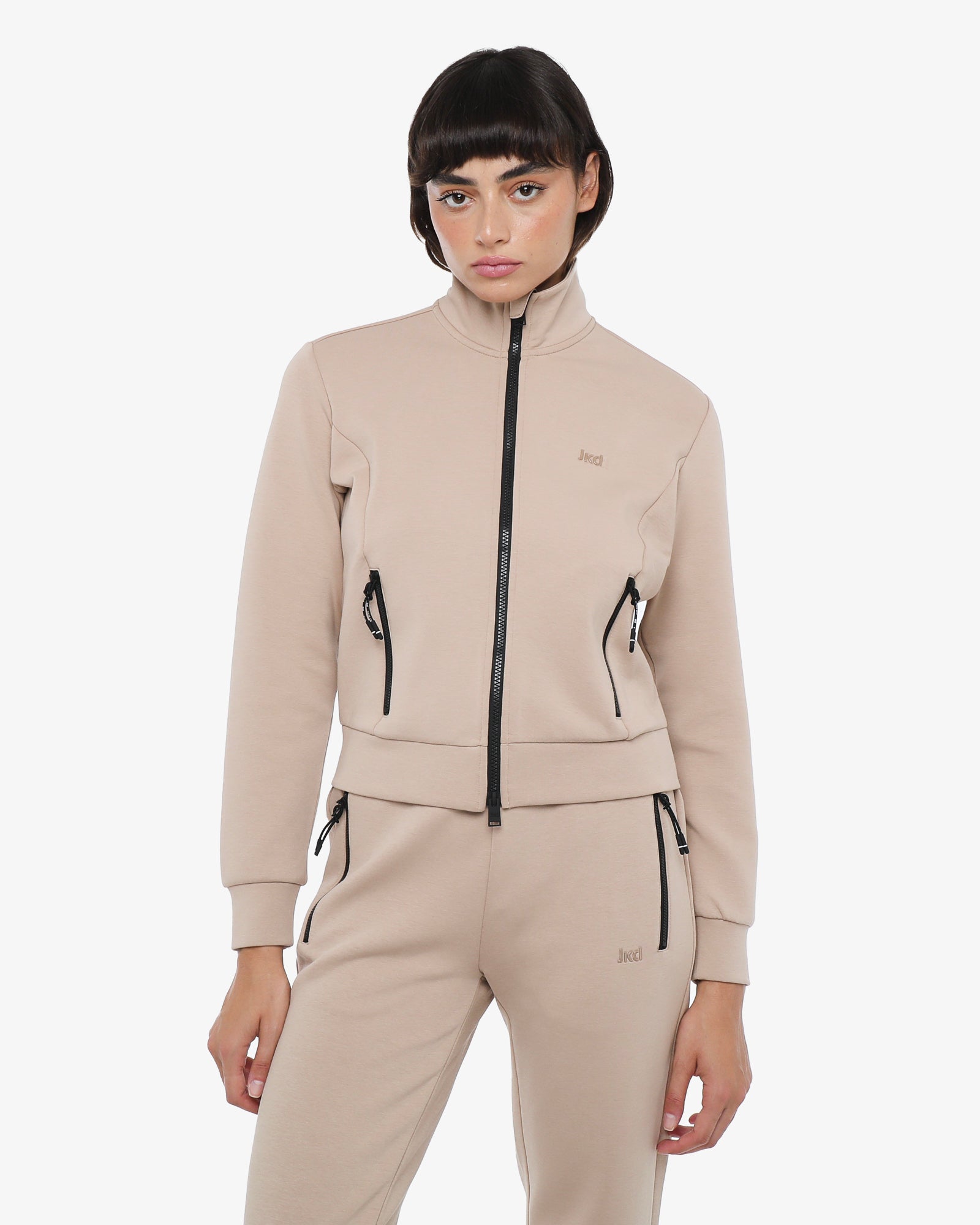 jaked-felpa-full-zip-ice-cot-felpa-donna-con-zip-e-collo-alto-in-tessuto-tecnico image 2