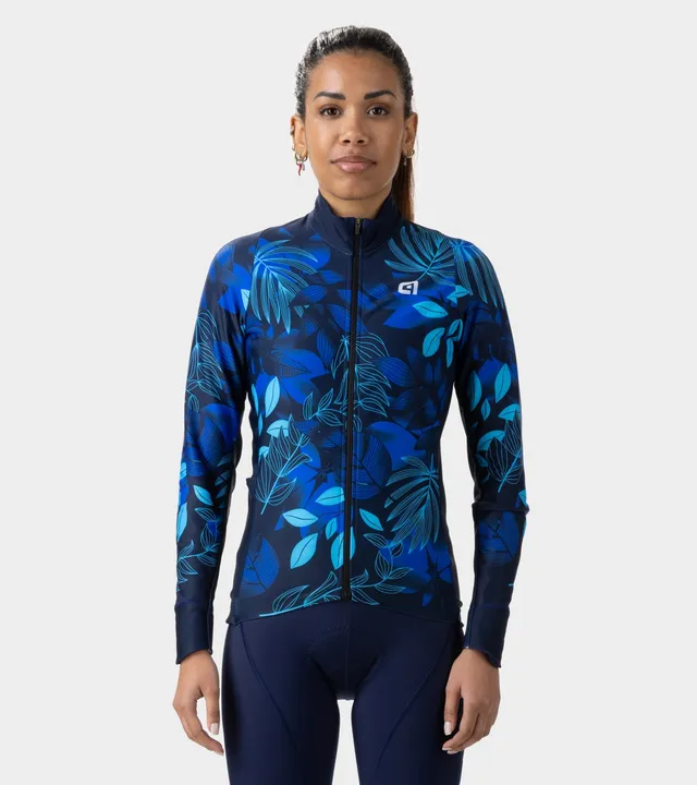 al-cycling-maglia-manica-lunga-donna-green-garden-jersey-termica-eco-friendly image 1