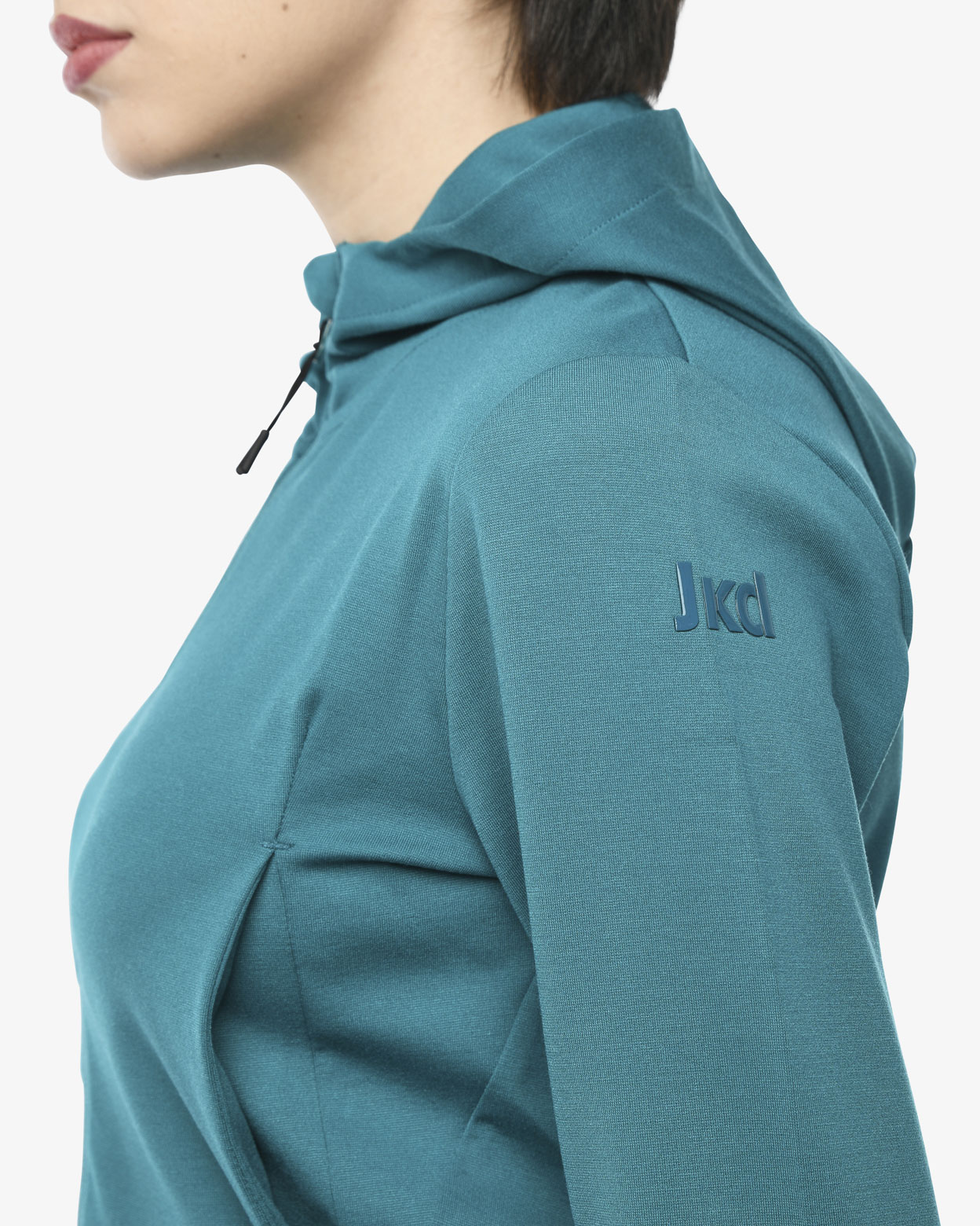 jaked-reset-felpa-full-zip-con-cappuccio-donna-jersey-leggero-per-sport-e-quotid image 4
