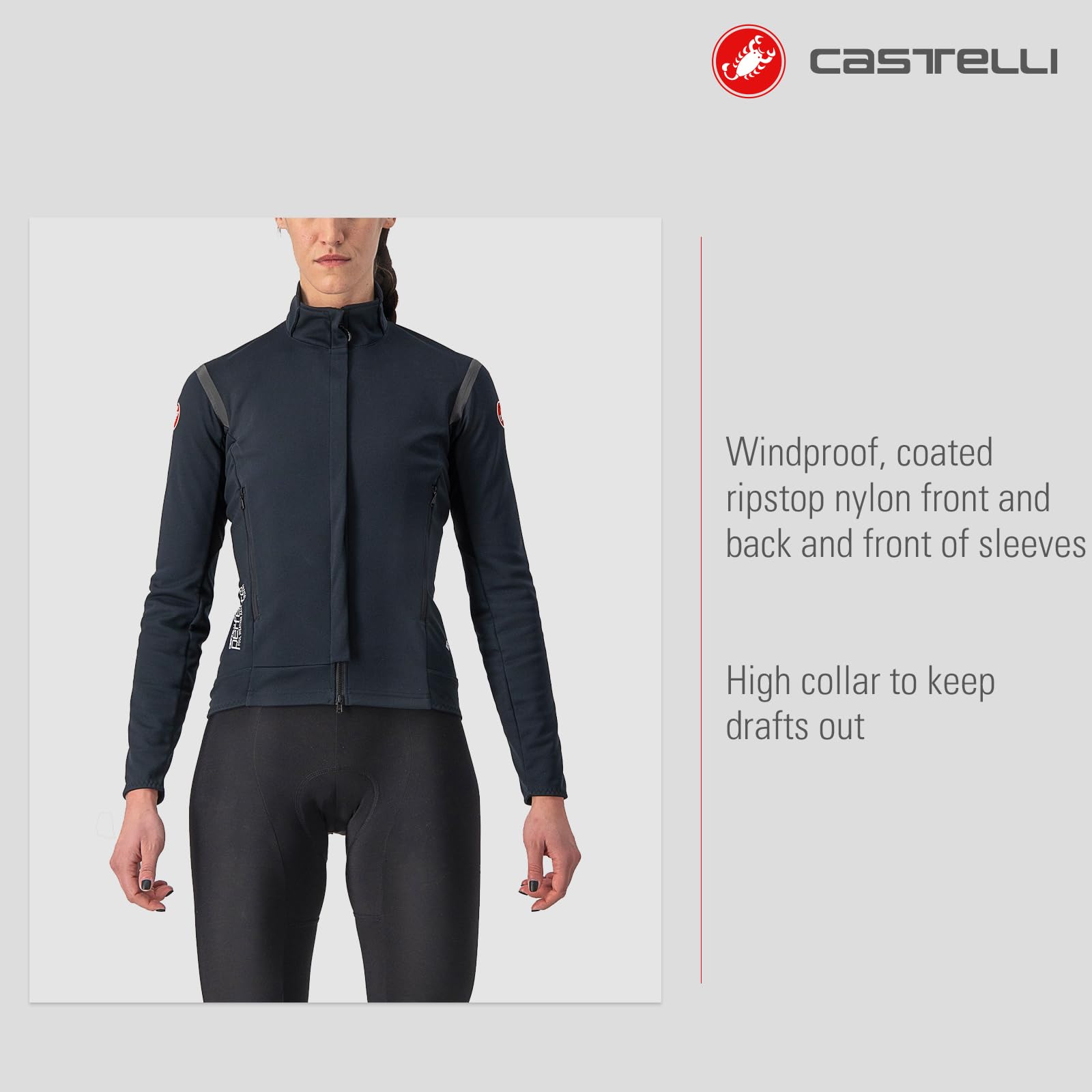 castelli-squadra-stretch-w-jacket-giacca-antivento-donna-per-ciclismo image 2