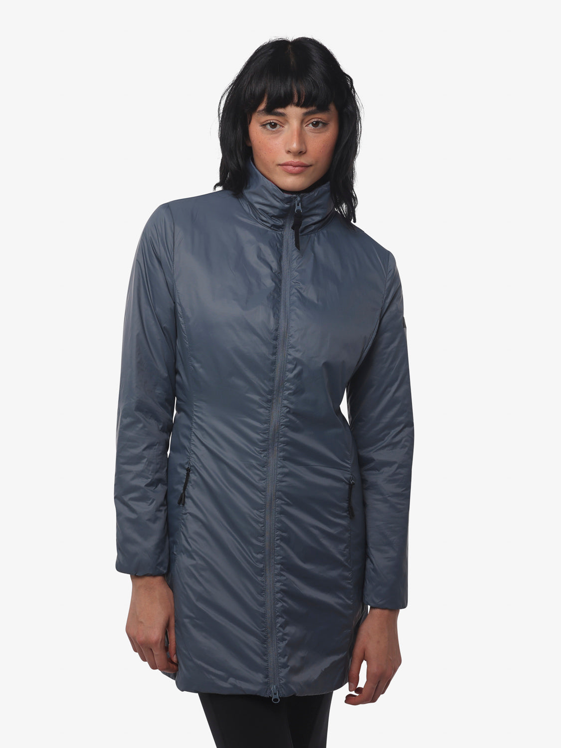 giacca-lunga-sportwear-flat-jaked-donna-caban-in-rip-stop-riciclato-con-imbottit image 2