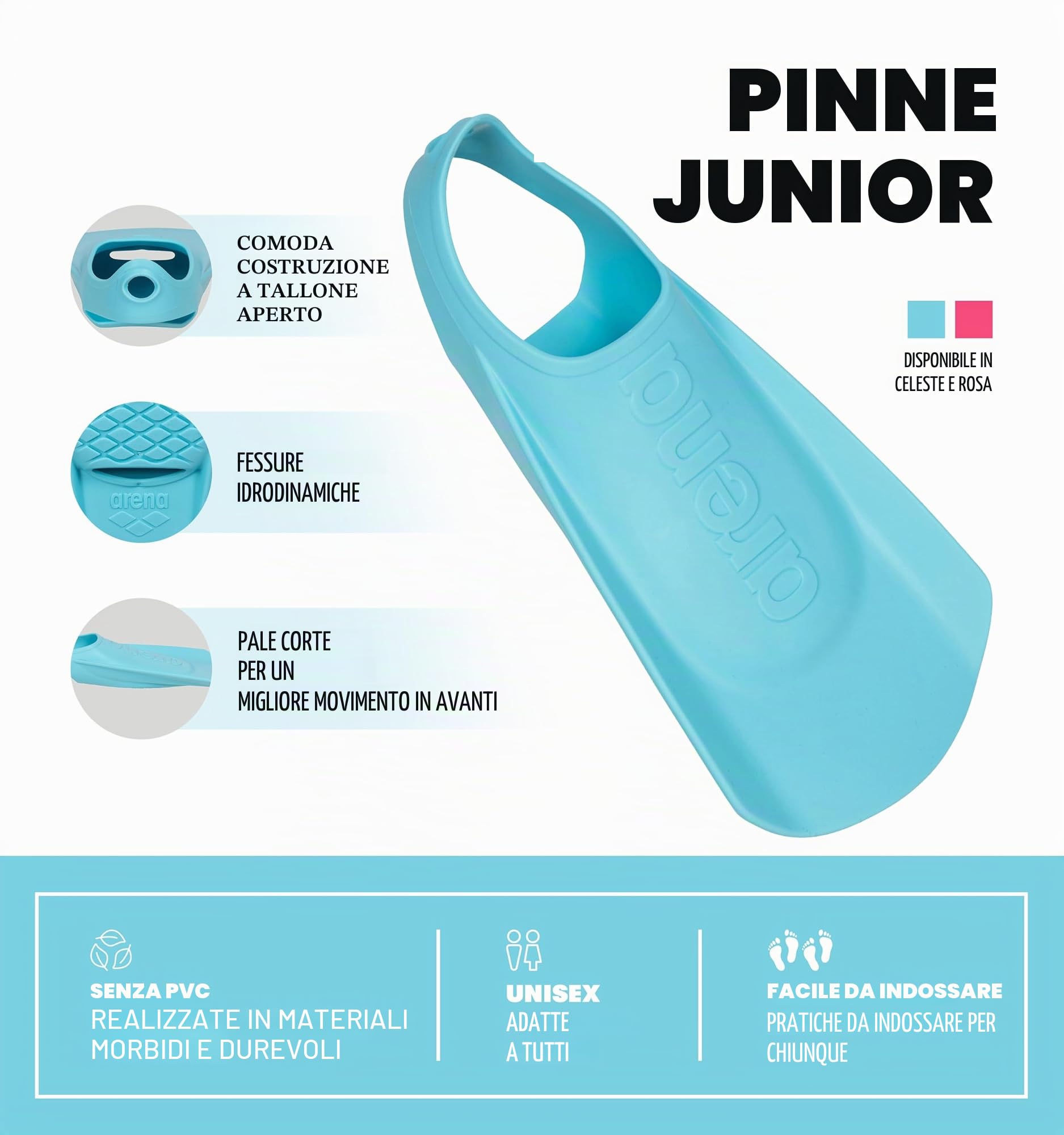 arena-kids-junior-swim-fin-pinne-da-nuoto-per-bambini image 3