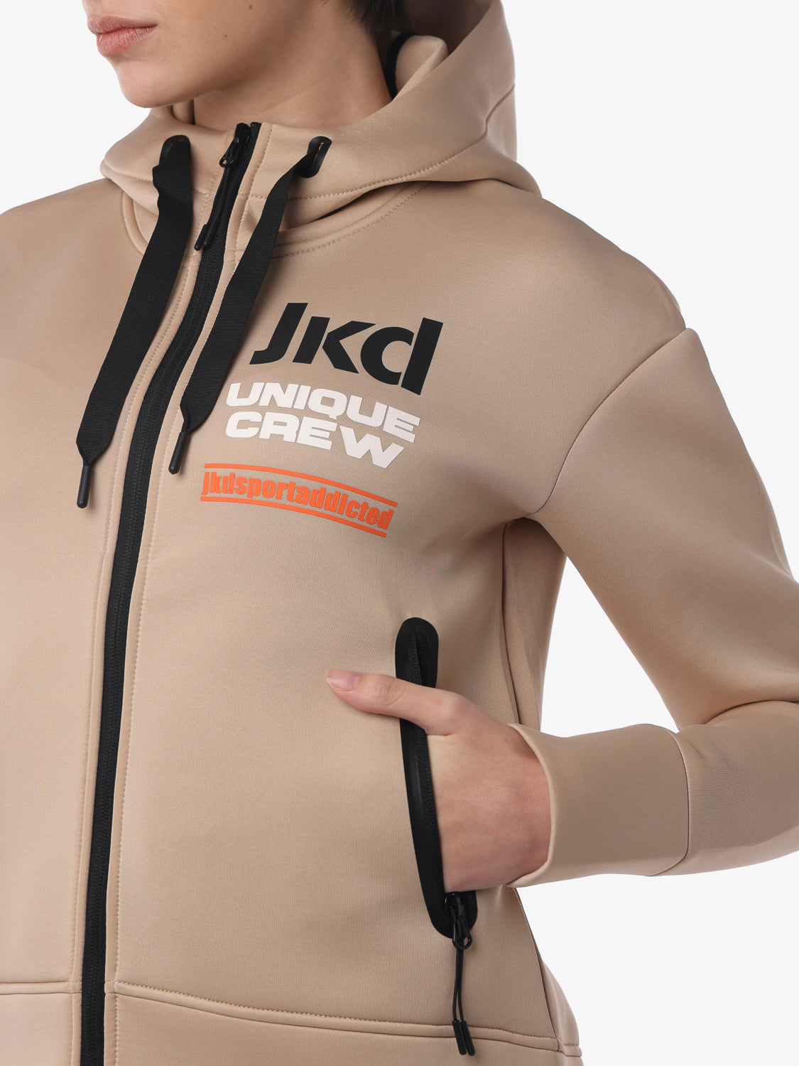 jaked-rider-felpa-full-zip-con-cappuccio-donna image 4