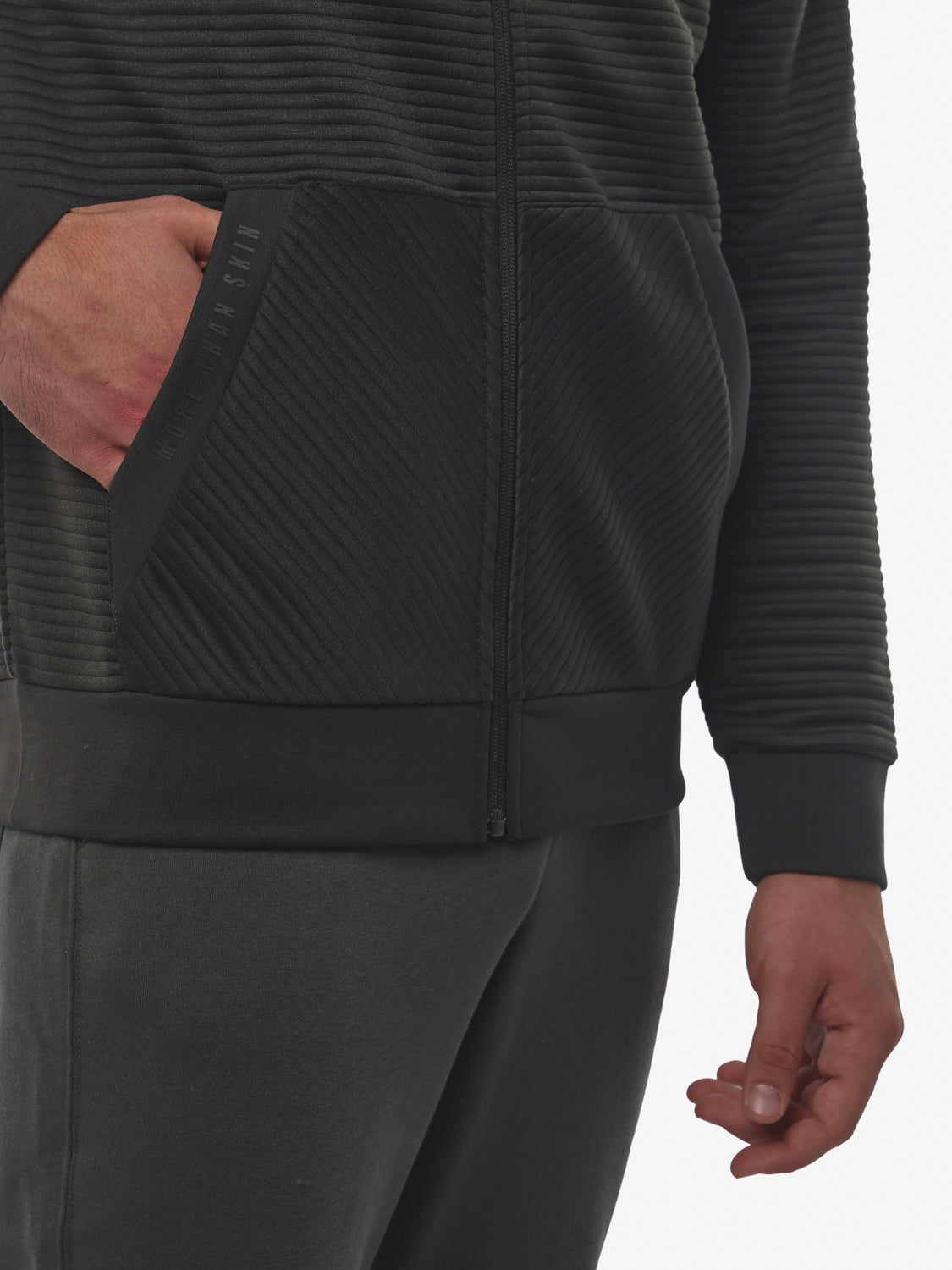 jaked-felpa-volume-con-cappuccio-doppio-tessuto-tasche-con-zip-e-zip-centrale image 3