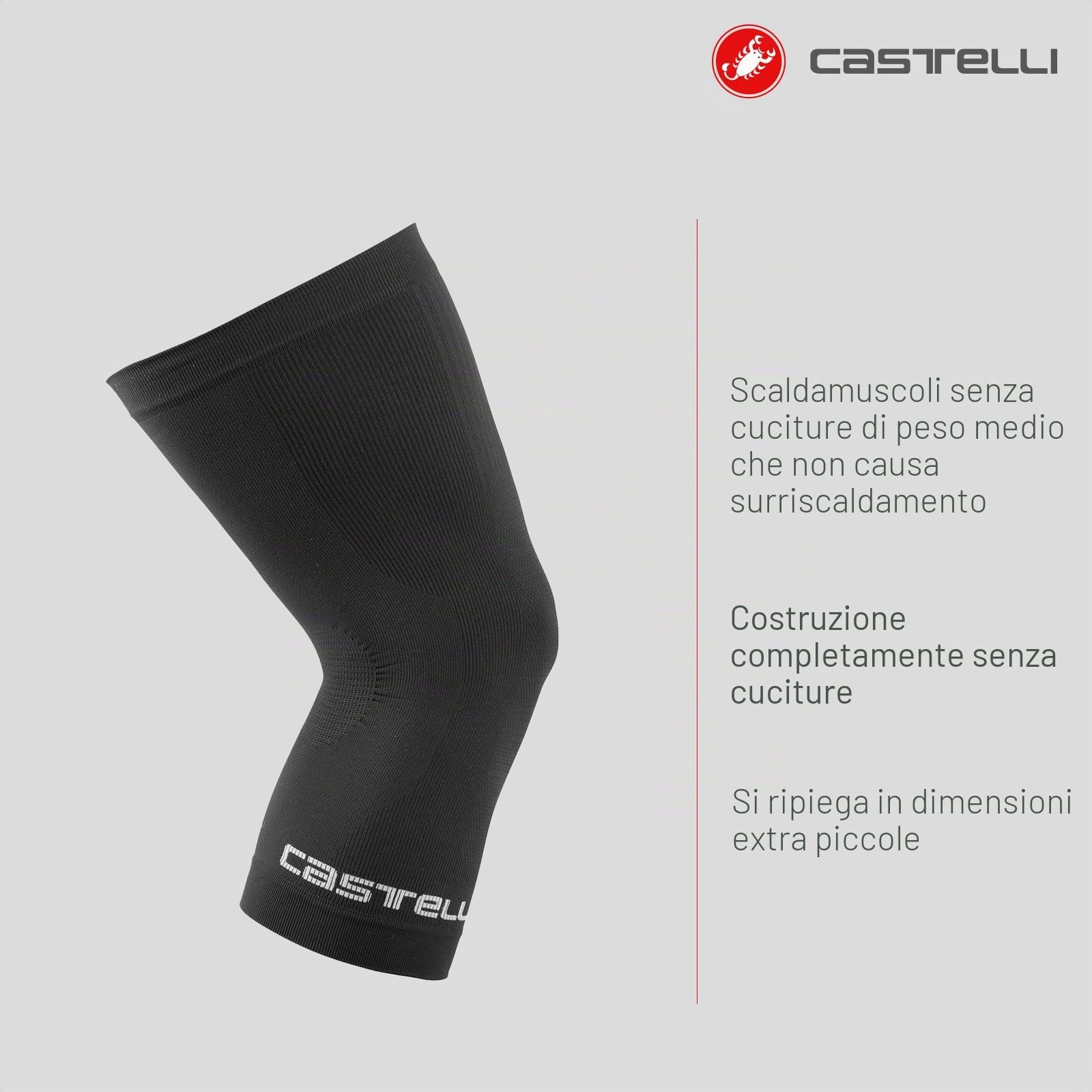 castelli-pro-seamless-scaldamuscoli-ciclismo-unisex-knee-warmer-senza-cuciture image 2
