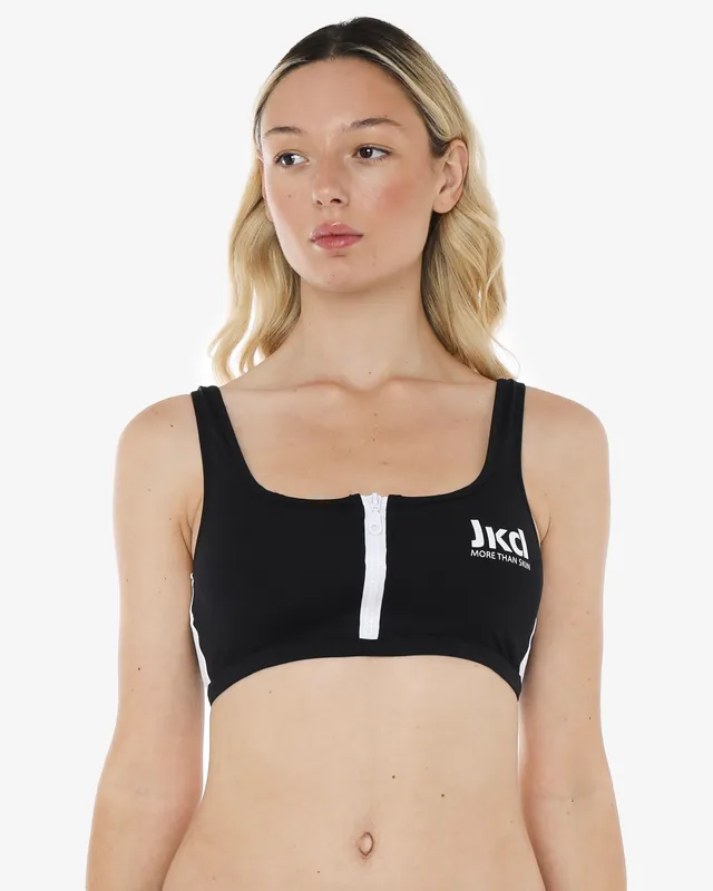 jaked-bra-core-top-da-bagno-donna-reggiseno-sportivo-con-zip-frontale image 1