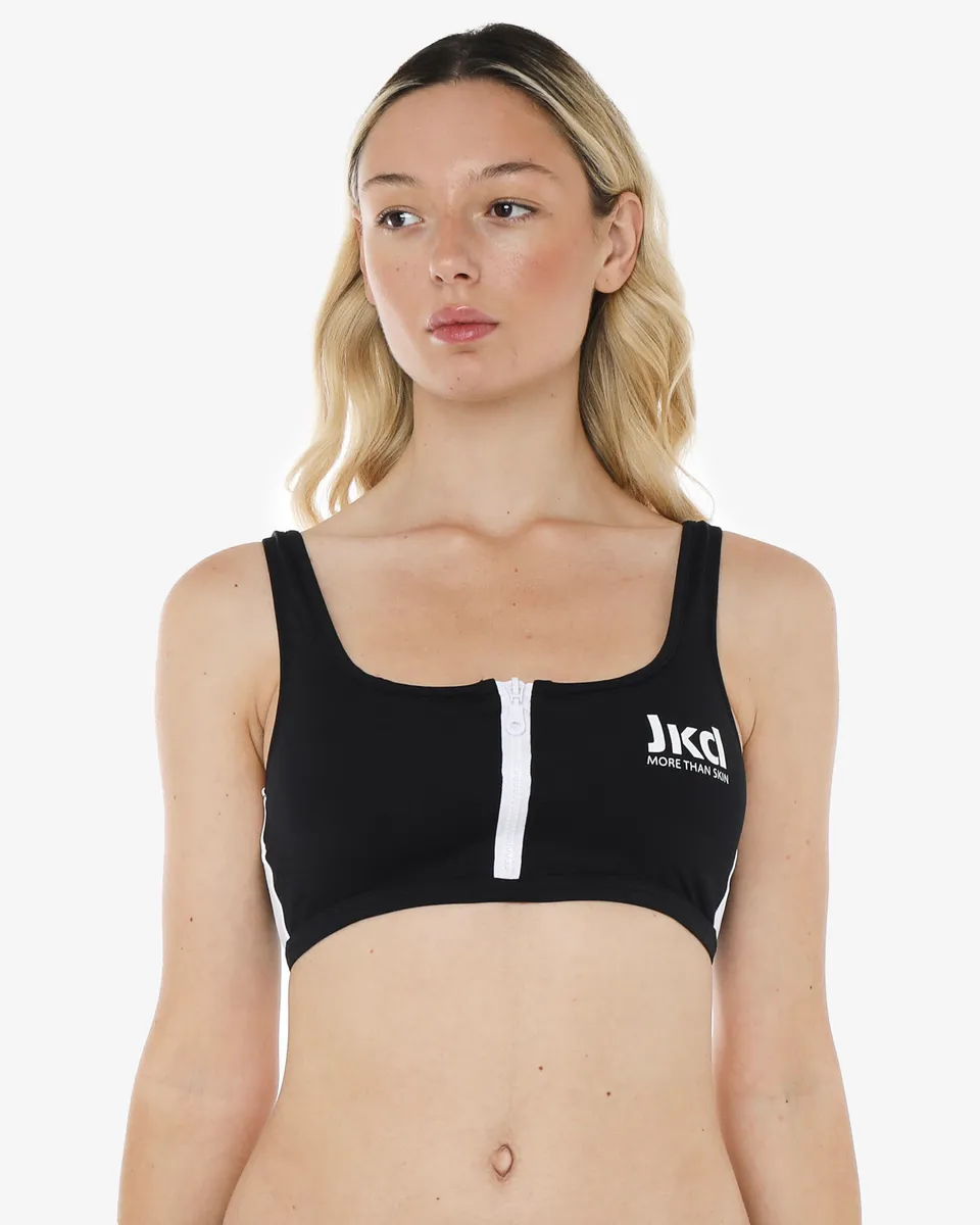 jaked-bra-core-top-da-bagno-donna-reggiseno-sportivo-con-zip-frontale image 1