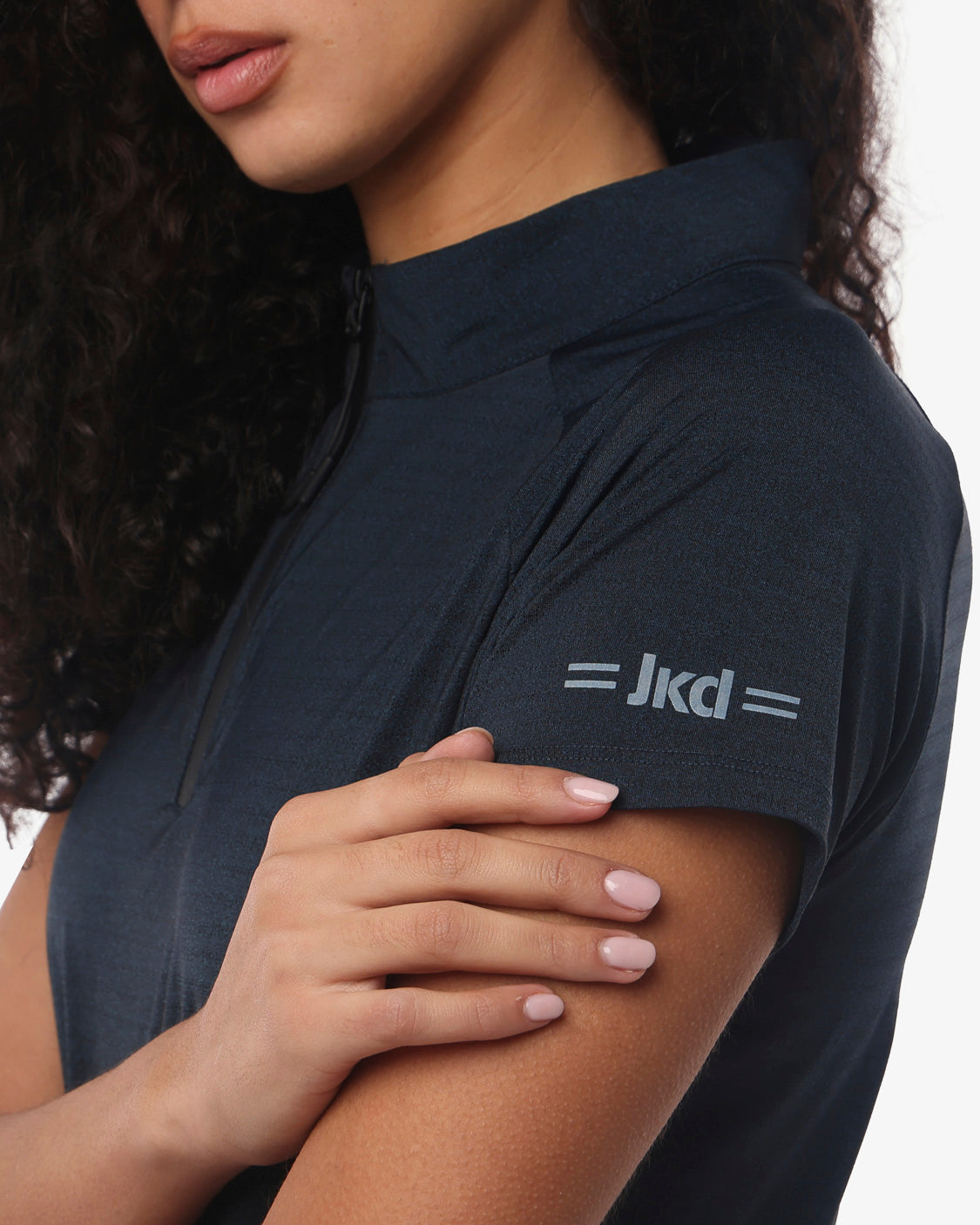 jaked-activewe-orion-t-shirt-donna-a-collo-alto-con-zip-e-manica-raglan-maglia-t image 3