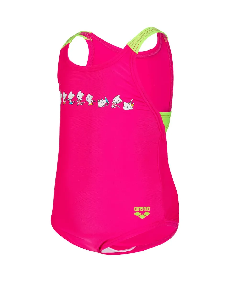 arena-kids-girl-s-arena-friends-swimsuit-costume-intero-swim-pro-back-bambine-e- image 1
