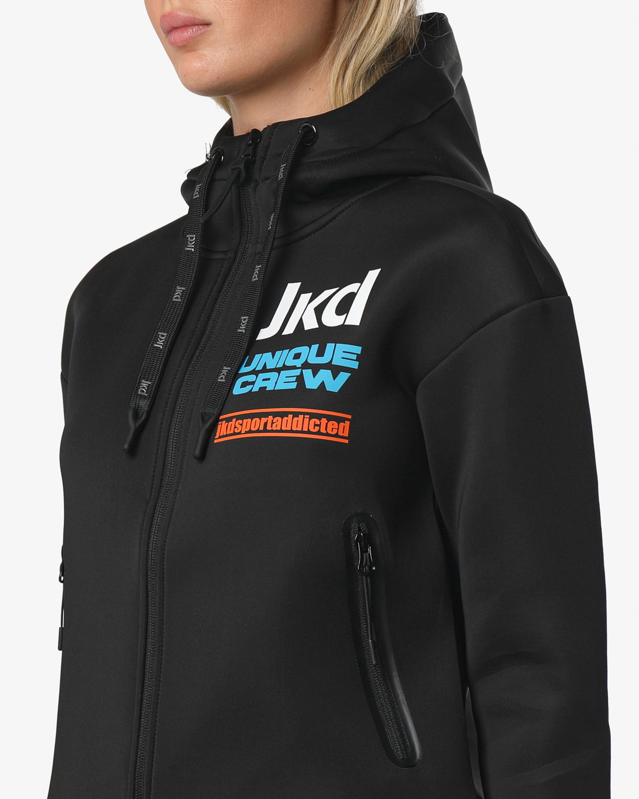 jaked-rider-felpa-full-zip-con-cappuccio-donna image 8