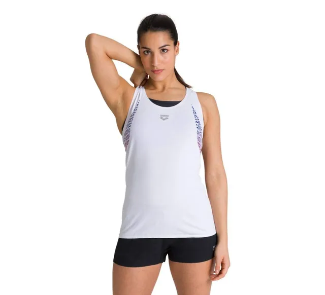 arena-w-a-one-mesh-tank-top-donna-bianco-fluo-red image 1
