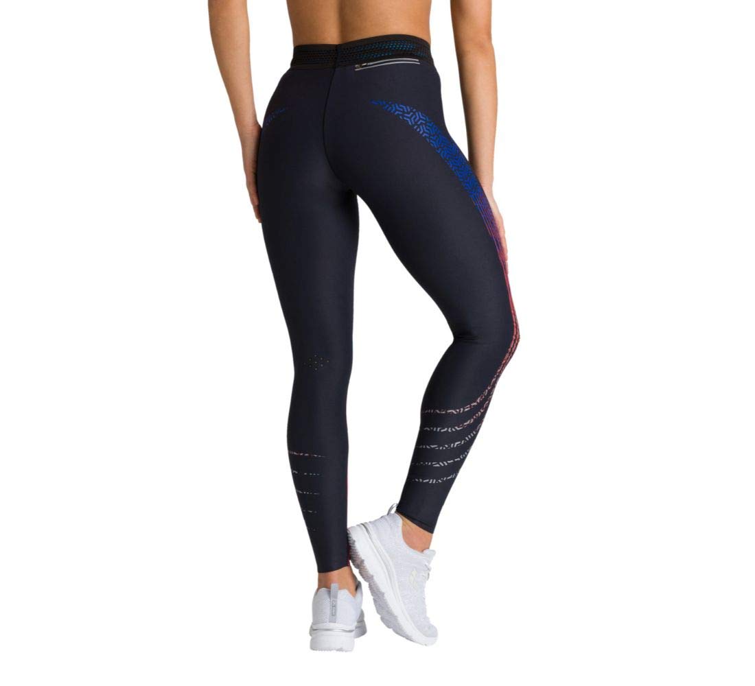 arena-w-a-one-long-tights-leggings-donna-nero-fluo-rosso-taglia-l-senza-cuciture image 2