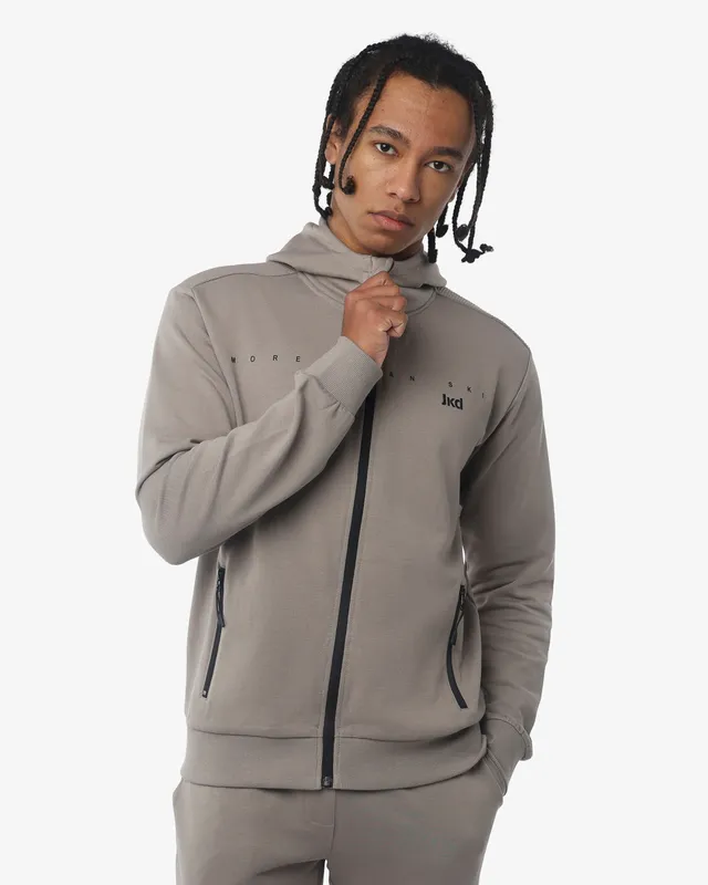 jaked-felpa-full-zip-cappuccio-kotton-mix-felpa-uomo-in-cotone-con-inserti-in-re image 1