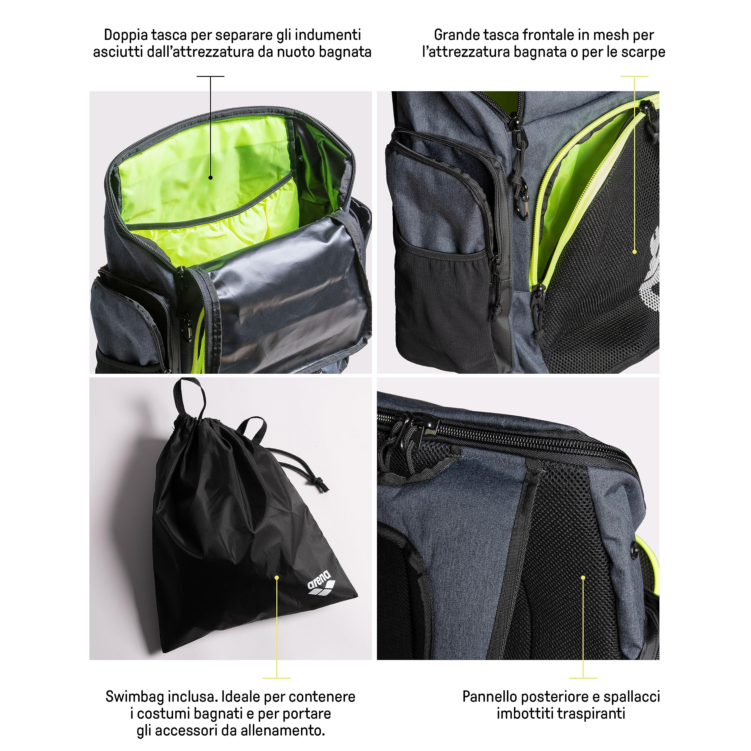 arena-team-backpack-45-zaino-nuoto-e-piscina-45l-blu-nero-con-sacca-bagnato image 4