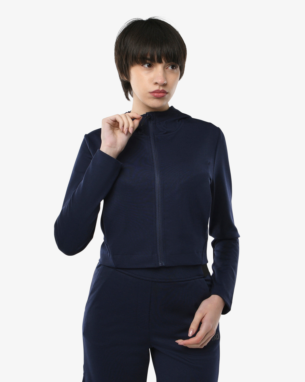jaked-reset-felpa-full-zip-con-cappuccio-donna-jersey-leggero-per-sport-e-quotid image 2
