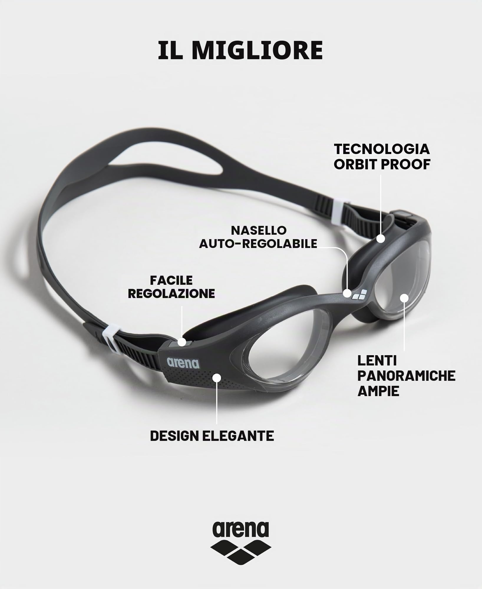 arena-the-one-occhialini-nuoto-anti-appannamento-unisex-adulto image 2