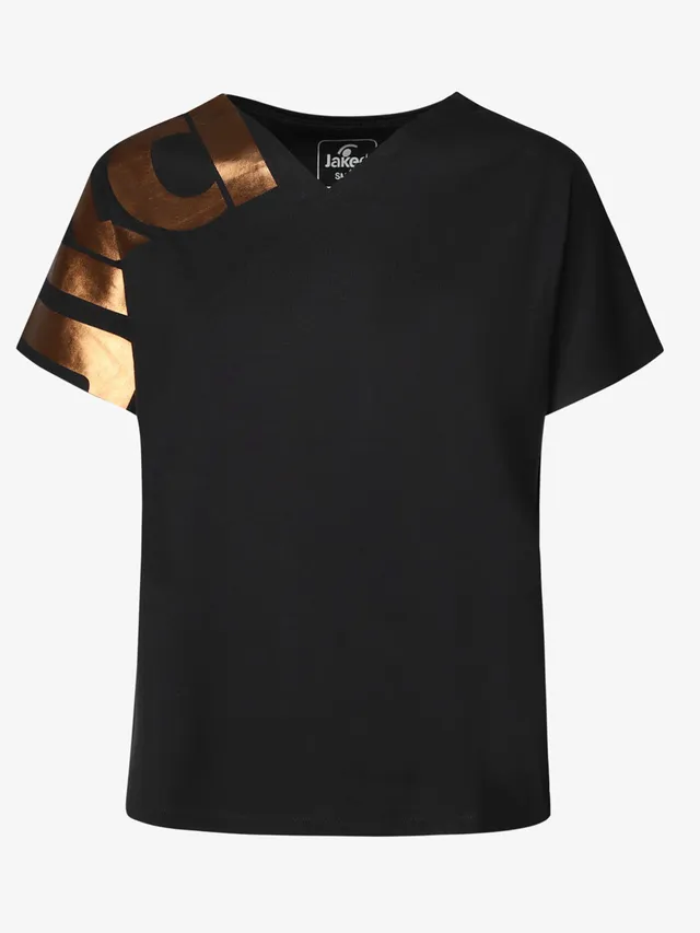 t-shirt-donna-jaked-manhattan-a-manica-corta-jersey-di-cotone-con-scollo-a-v-e-t image 1