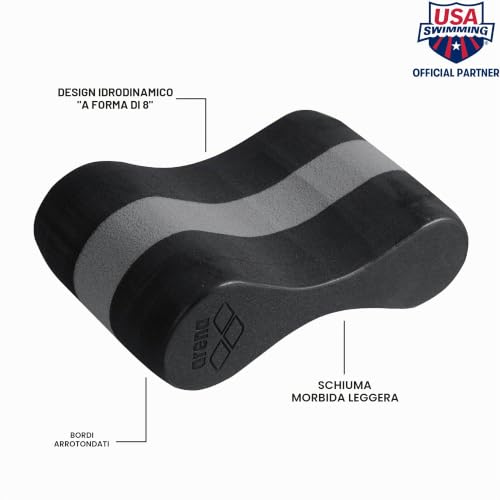 arena-freeflow-pullbuoy-pull-buoy-per-allenamento-nuoto-unisex-nero-grigio-tagli image 8