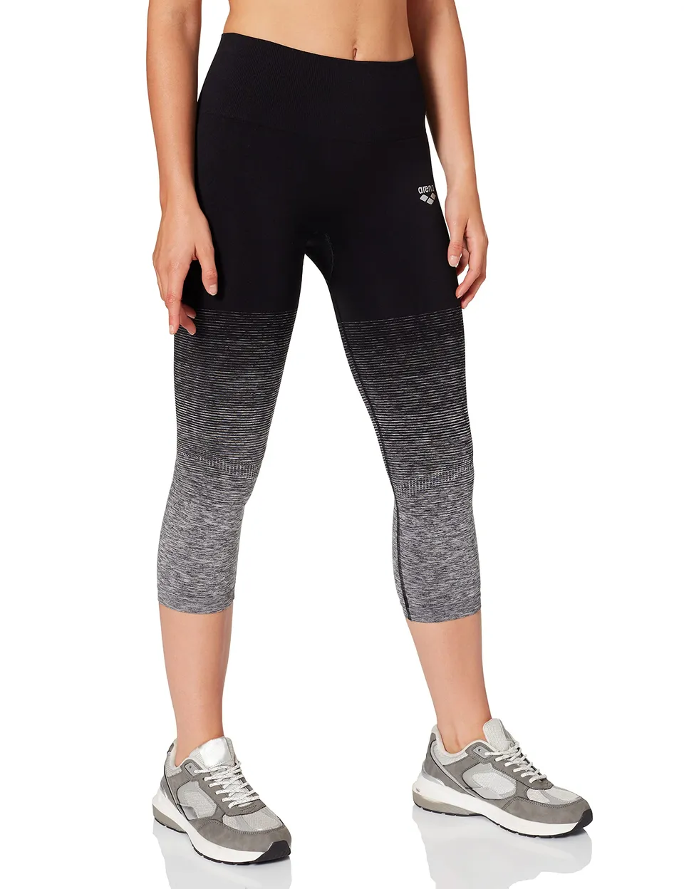 arena-w-seamless-3-4-tight-leggings-3-4-senza-cuciture-donna-nero image 1