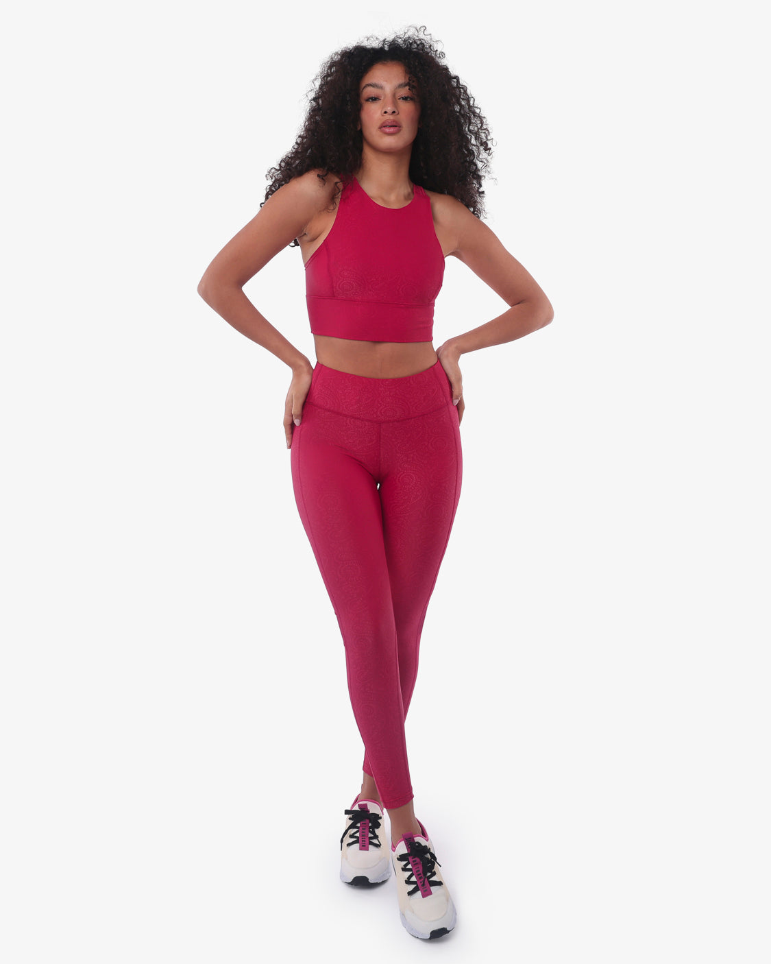 leggings-jaked-activewear-cachewire-donna-stampa-con-bustino-in-vita-tinta-unita image 8