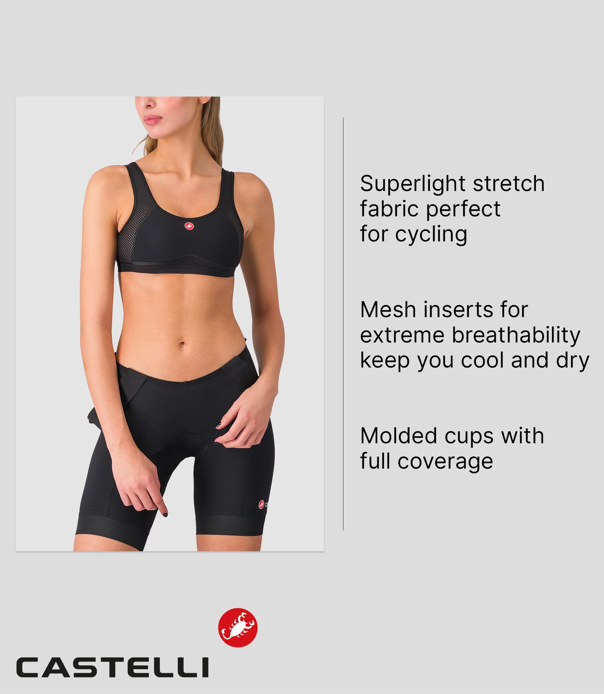 castelli-rosso-corsa-reggiseno-sportivo-donna-supporto-per-ciclismo image 2