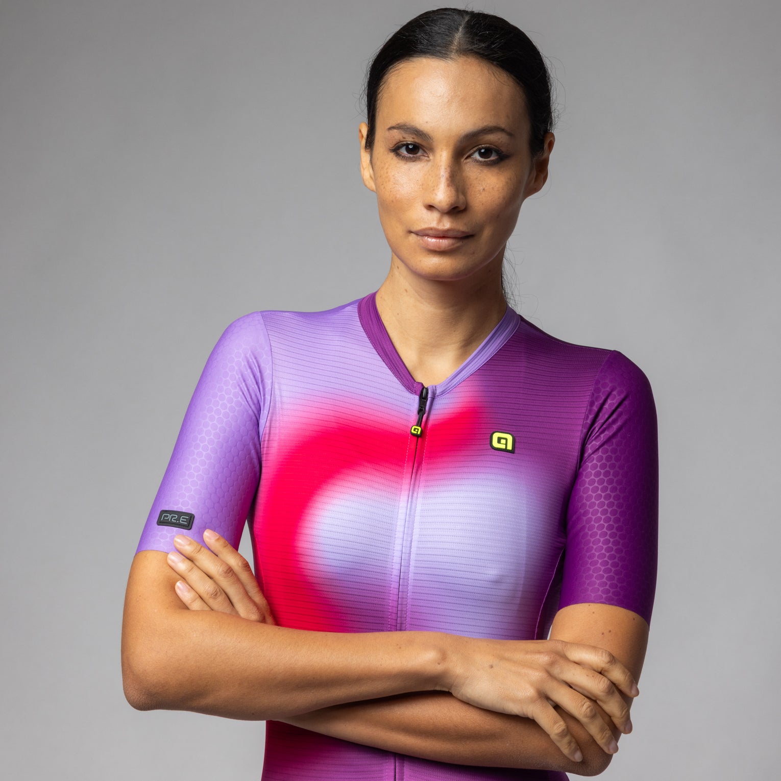 al-cycling-maglia-manica-corta-donna-flash-maglia-ciclismo-donna-110-g-con-body- image 3