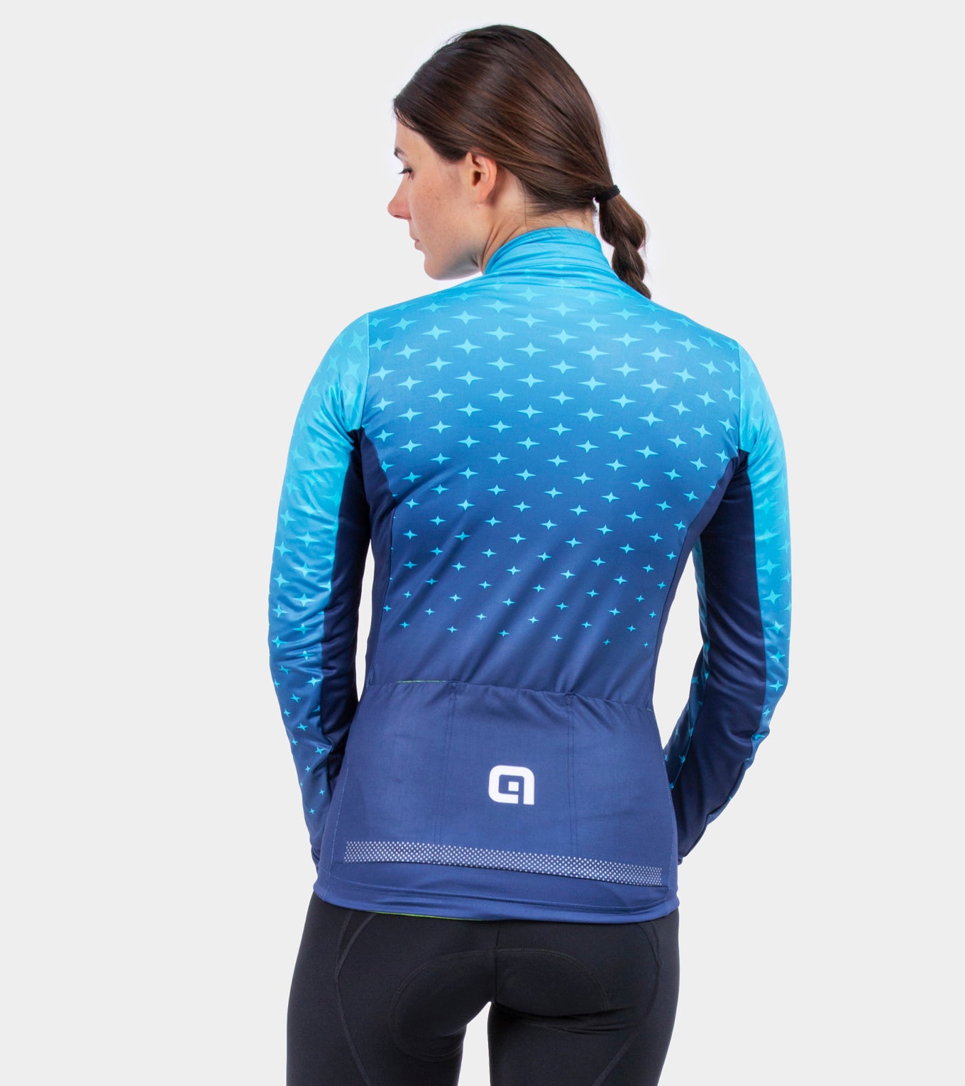 al-cycling-maglia-manica-lunga-donna-stars-maglia-ciclismo-fit-ergonomico-per-cl image 2