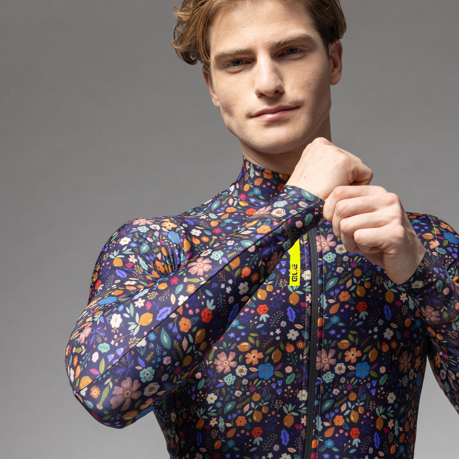 al-cycling-maglia-manica-lunga-uomo-flowery-poliestere-riciclato image 3