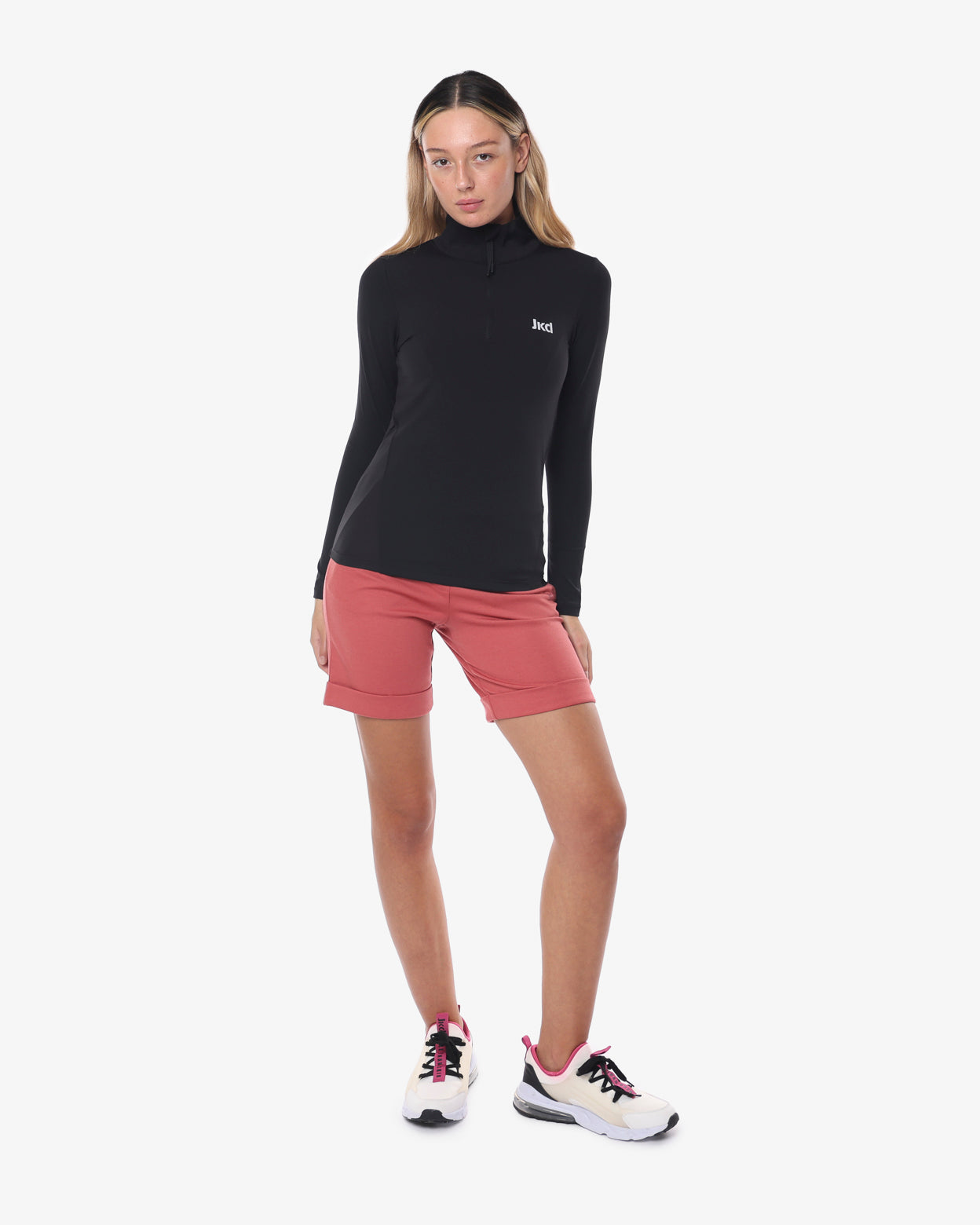 jaked-bermuda-sportswear-reset-donna-shorts-in-felpa-leggera-con-elastico-in-vit image 6