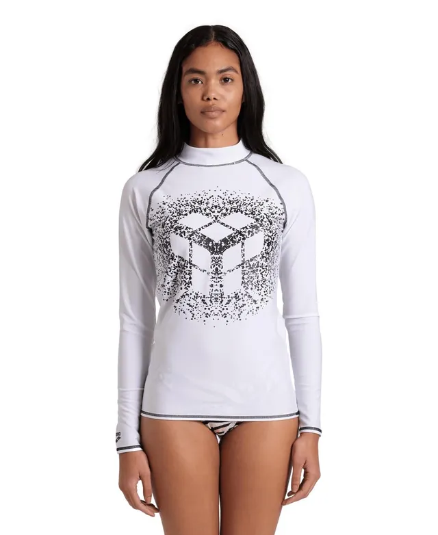 arena-women-s-rash-vest-l-s-graphic-maglia-a-maniche-lunghe-da-donna-con-protezi image 1