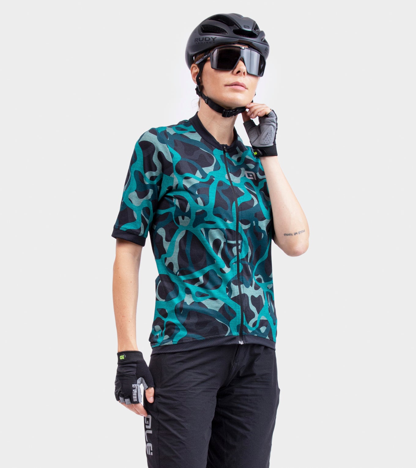 al-cycling-woodland-maglia-manica-corta-donna-jersey-in-lana-merino-leggera-per- image 1