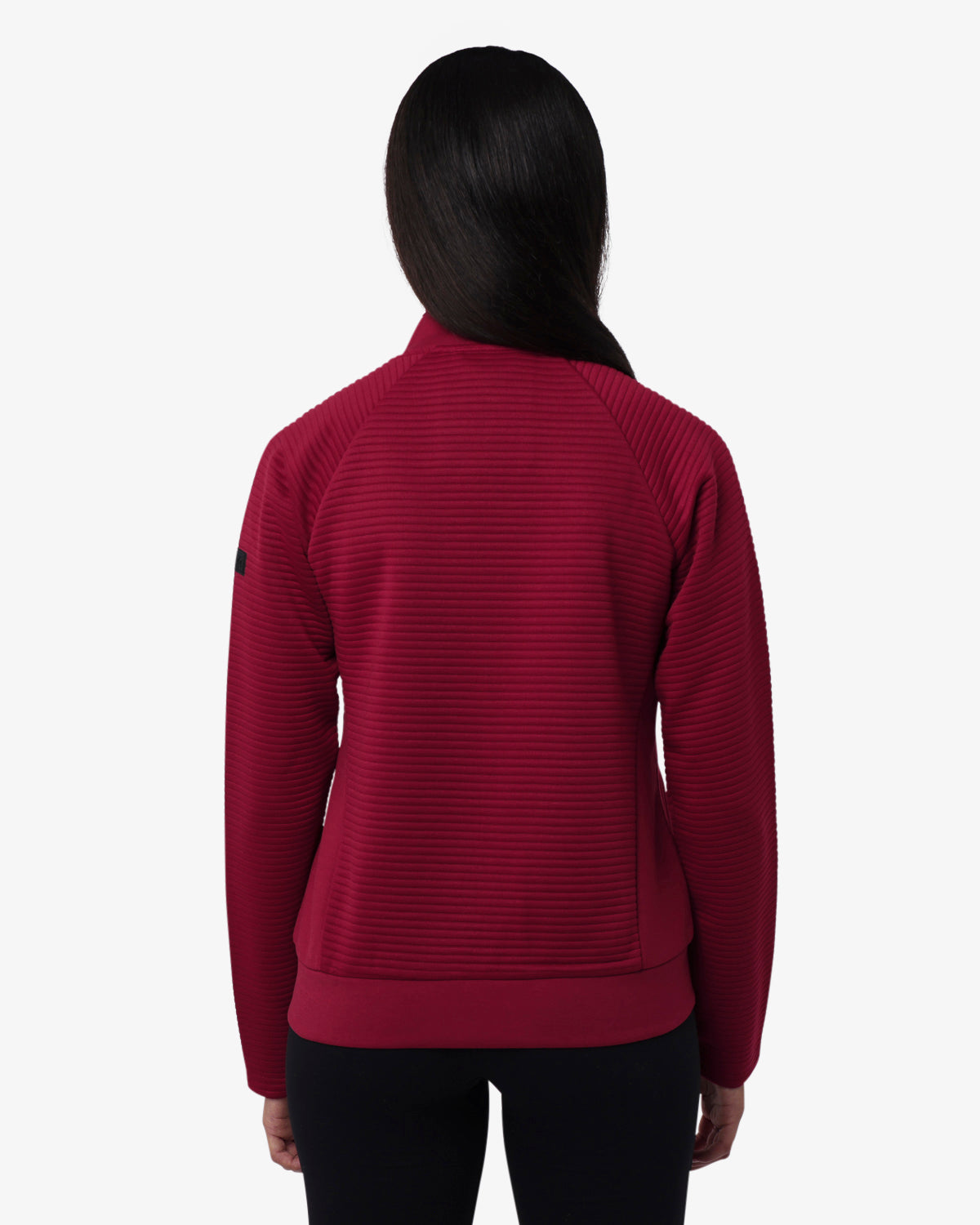 jaked-felpa-volume-con-zip-e-colletto-felpa-donna-con-tasche-laterali image 3