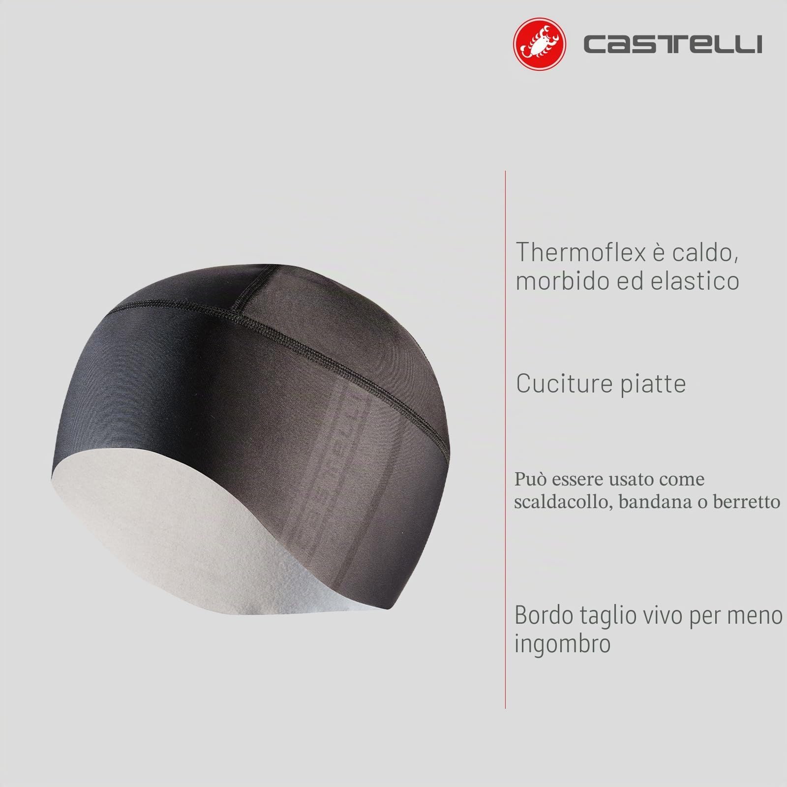 castelli-pro-thermal-2-skully-berretto-termico-in-pile-per-ciclismo-su-strada-e- image 2
