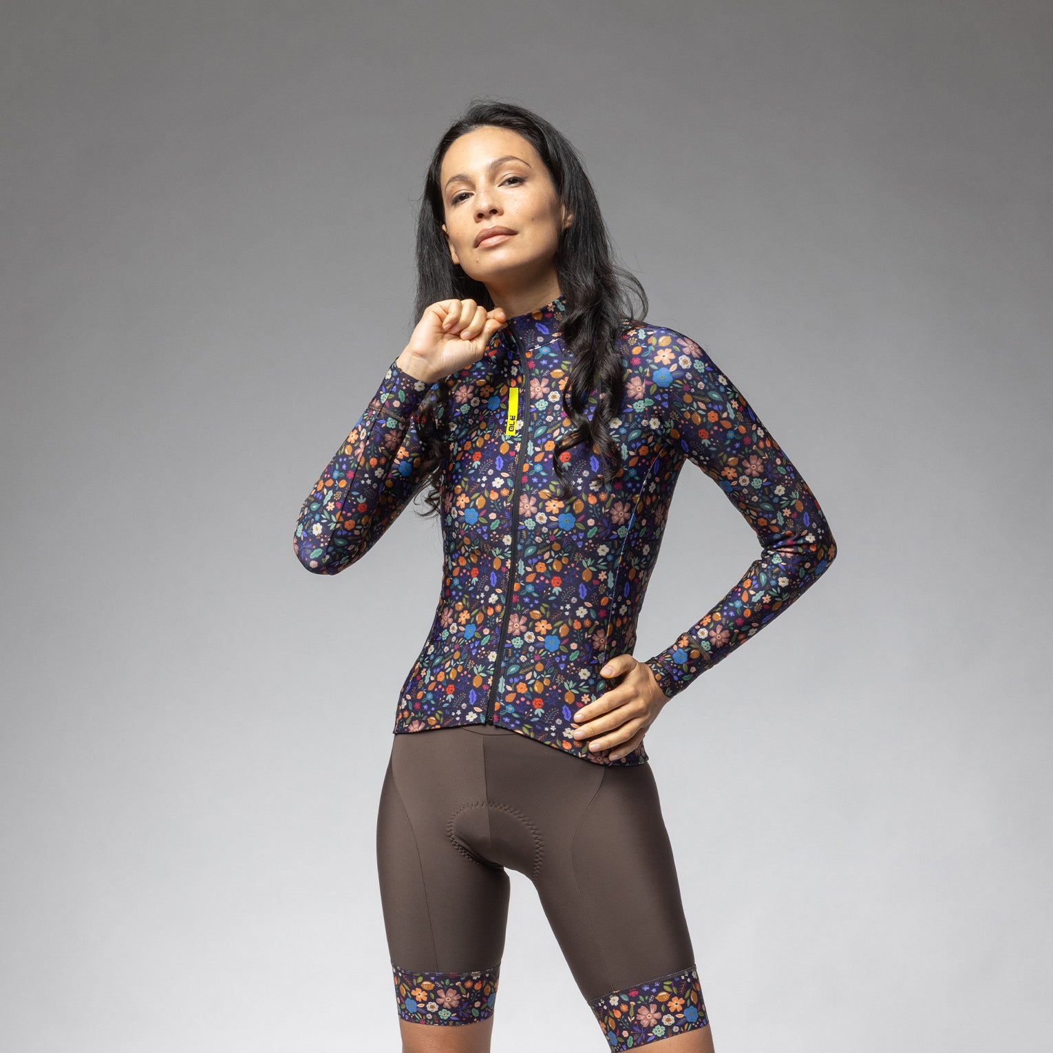 al-cycling-maglia-a-maniche-lunghe-donna-flowery image 1