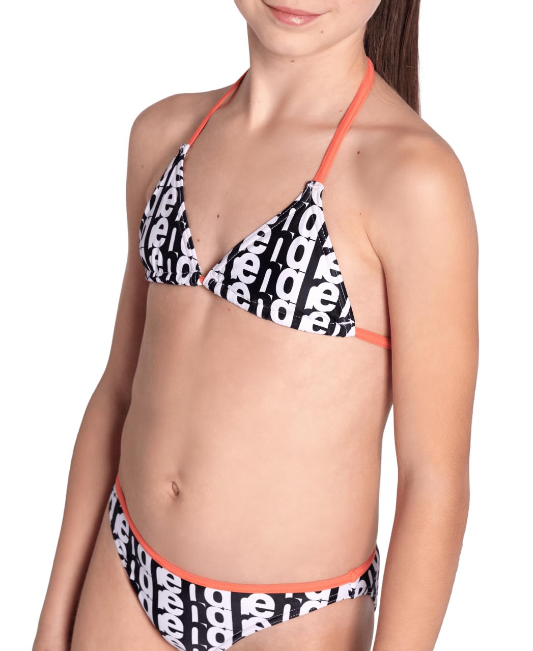 arena-monogram-triangle-bikini-due-pezzi-bambine-e-ragazze-costume-da-bagno-con- image 2