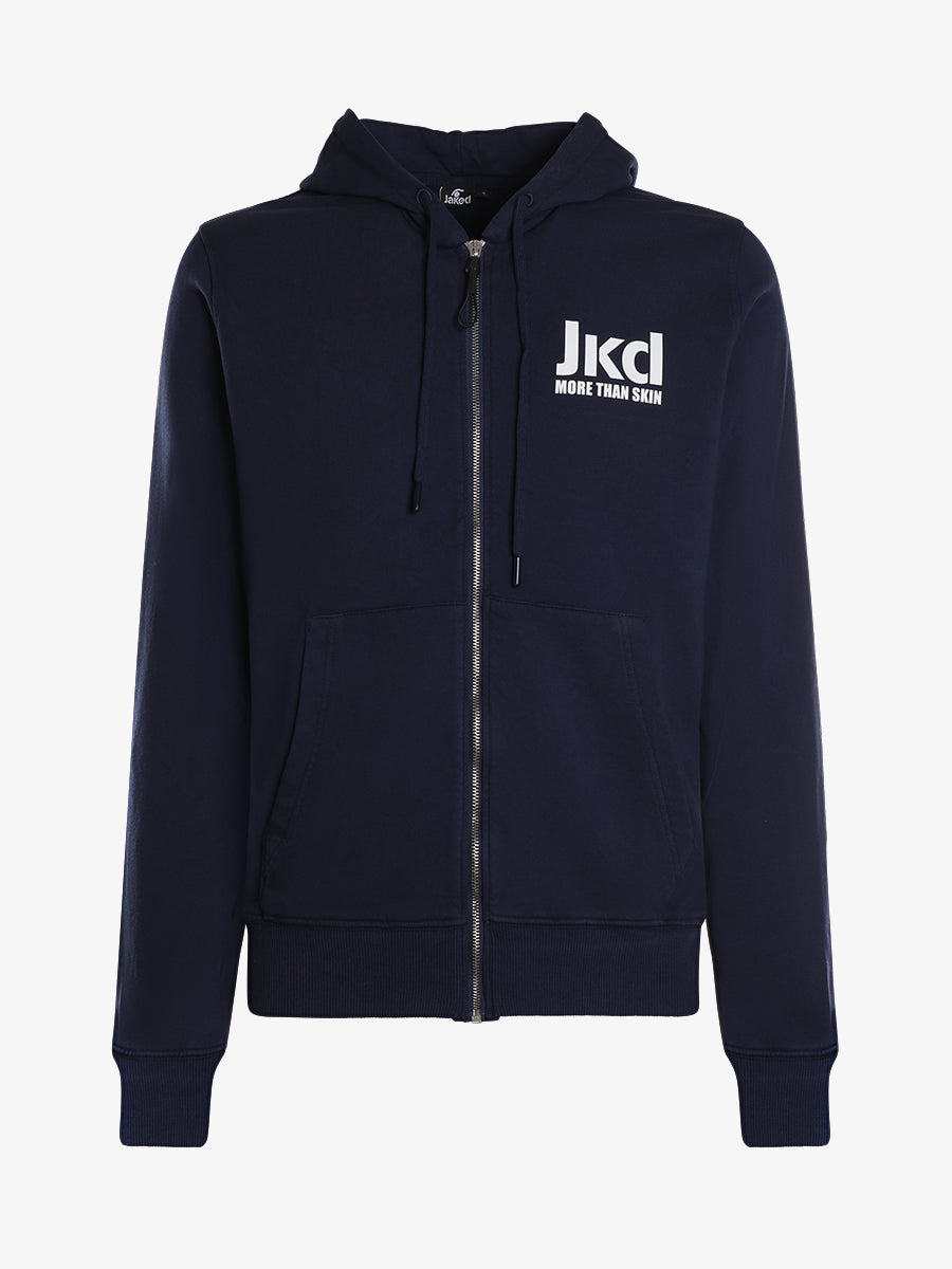 jaked-felpa-logo-22-con-zip-e-cappuccio-uomo image 2