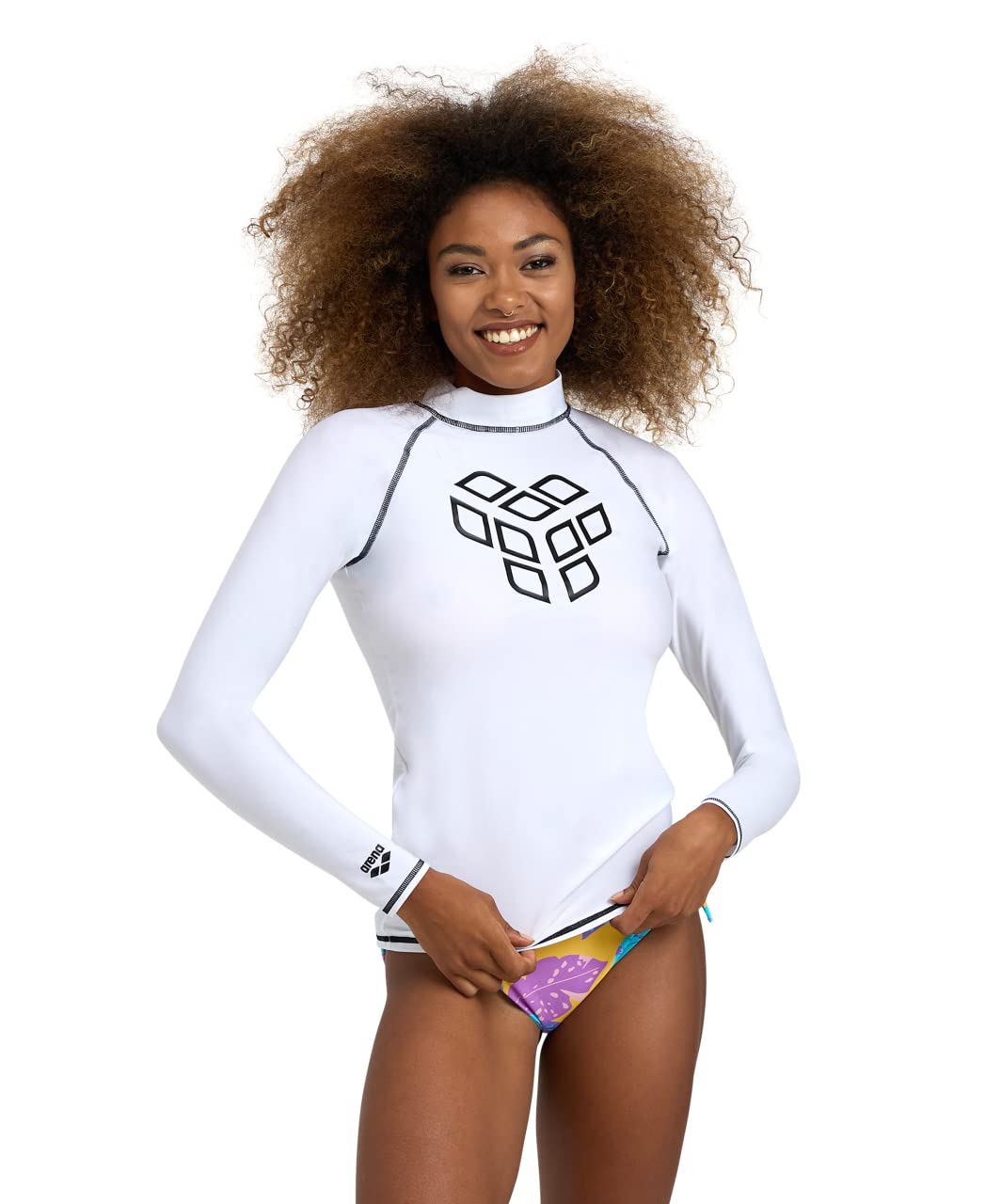 arena-women-s-arena-rash-vest-l-s-graphic-maglia-rash-guard-donna-maniche-lunghe image 8